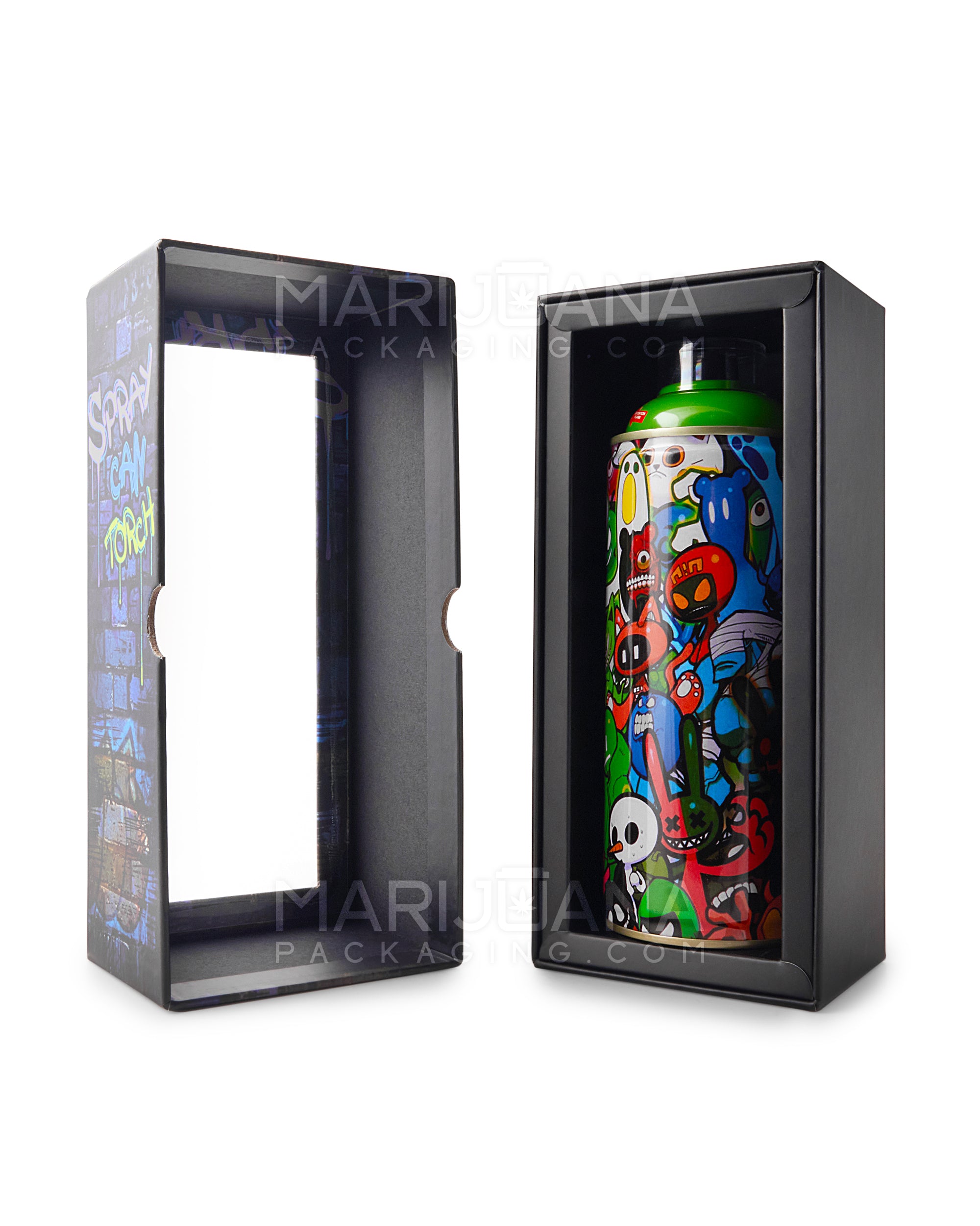 TECHNO TORCH | Graffiti Art Design Aluminum Spray Can Flame Torch | 7.5in Tall - Butane - Green - 3