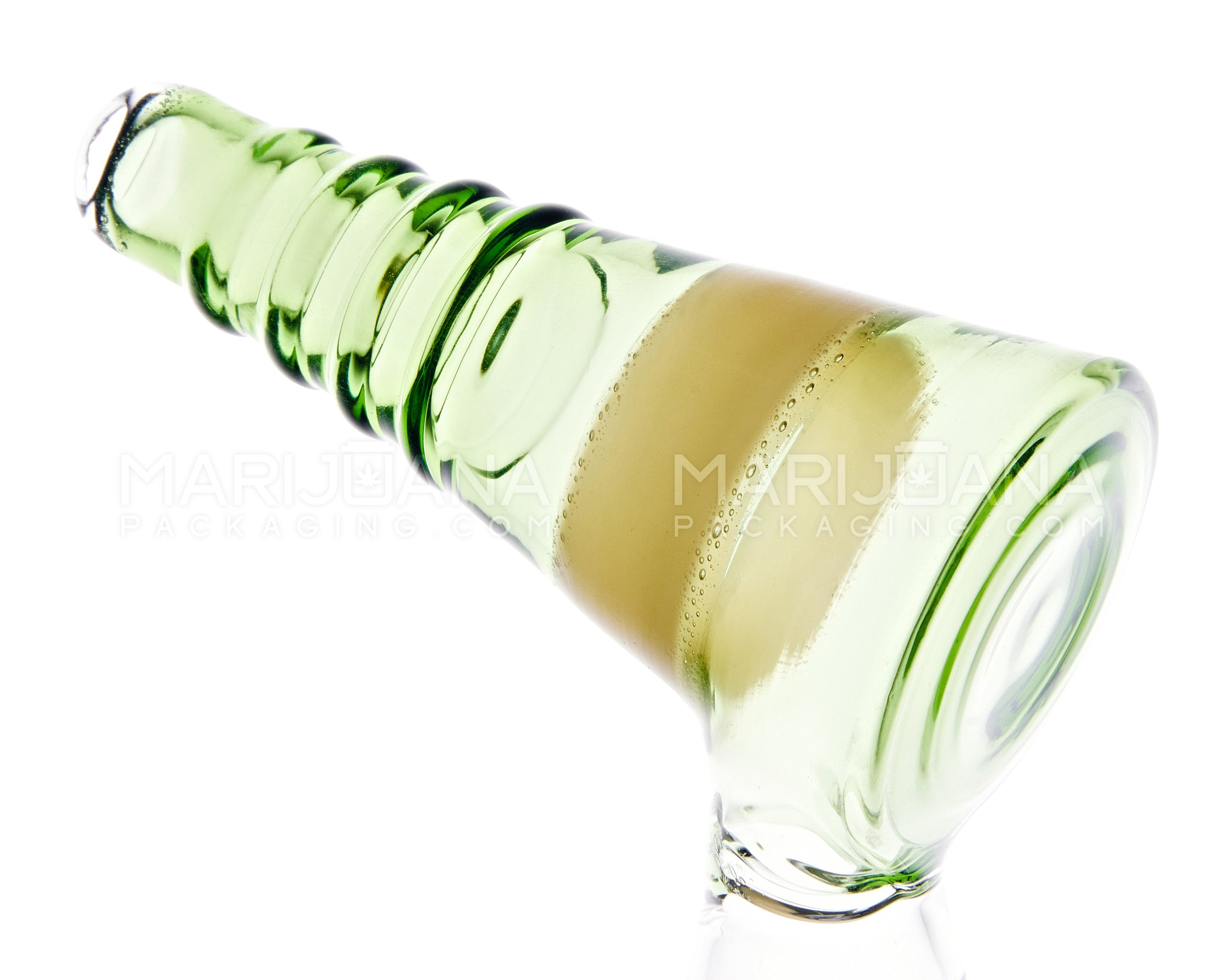 USA Glass | Sidecar Funnel Glass Water Pipe | 6in Tall - 14mm Bowl - Green