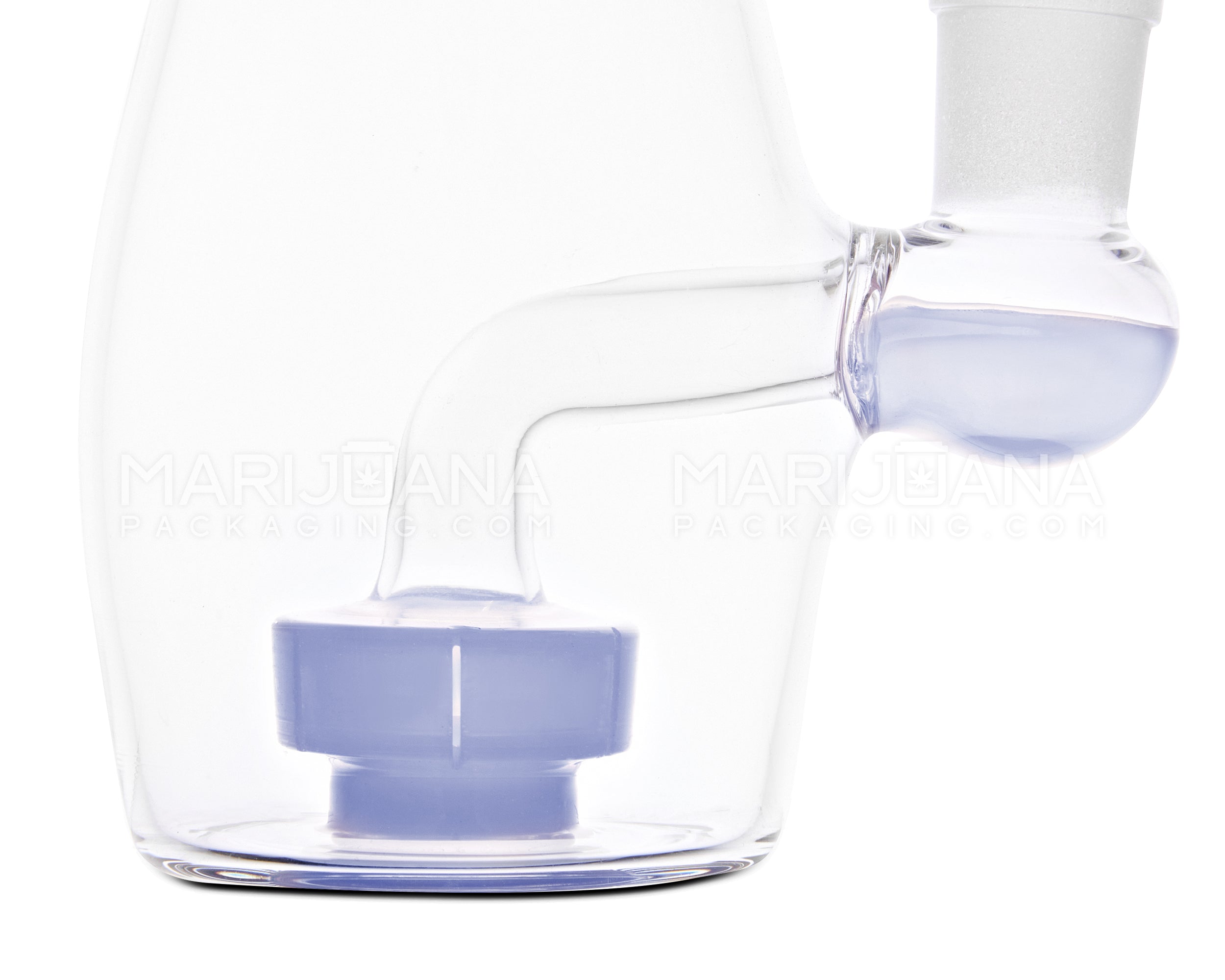 USA Glass | Straight Neck Baby Bottle Water Pipe w/ Showerhead Percolator | 6in Tall - 14mm Bowl - Blue