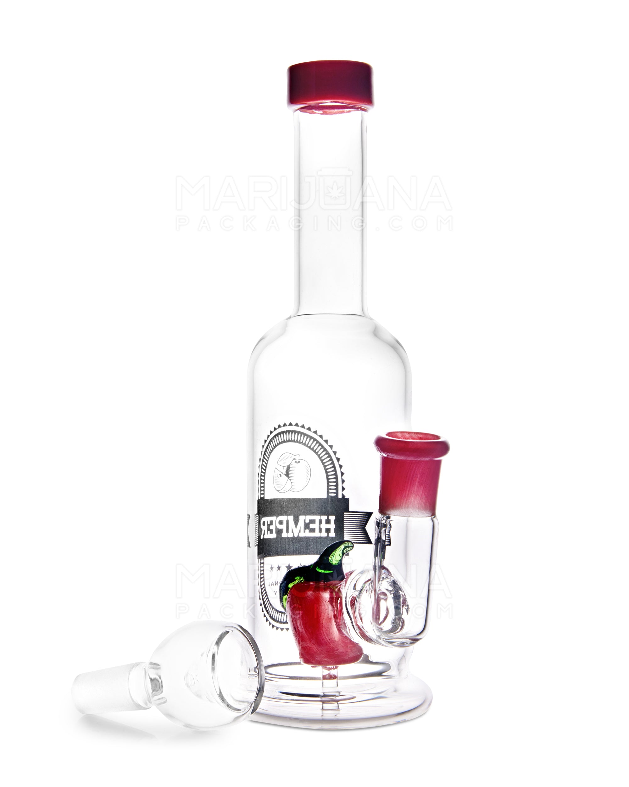HEMPER | Glass Apple Cider Mini Glass Water Pipe | 7in Tall - 14mm Bowl - Assorted