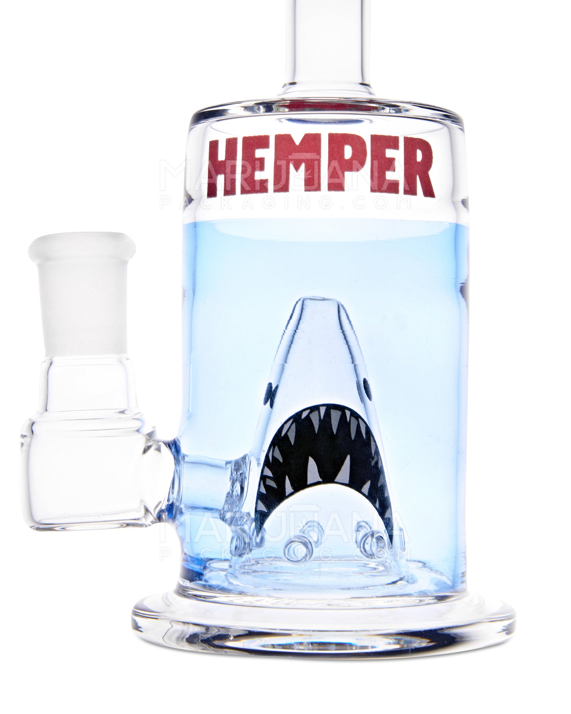 HEMPER | Shark Rig Mini Glass Water Pipe | 7in Tall - 14mm Bowl - Assorted