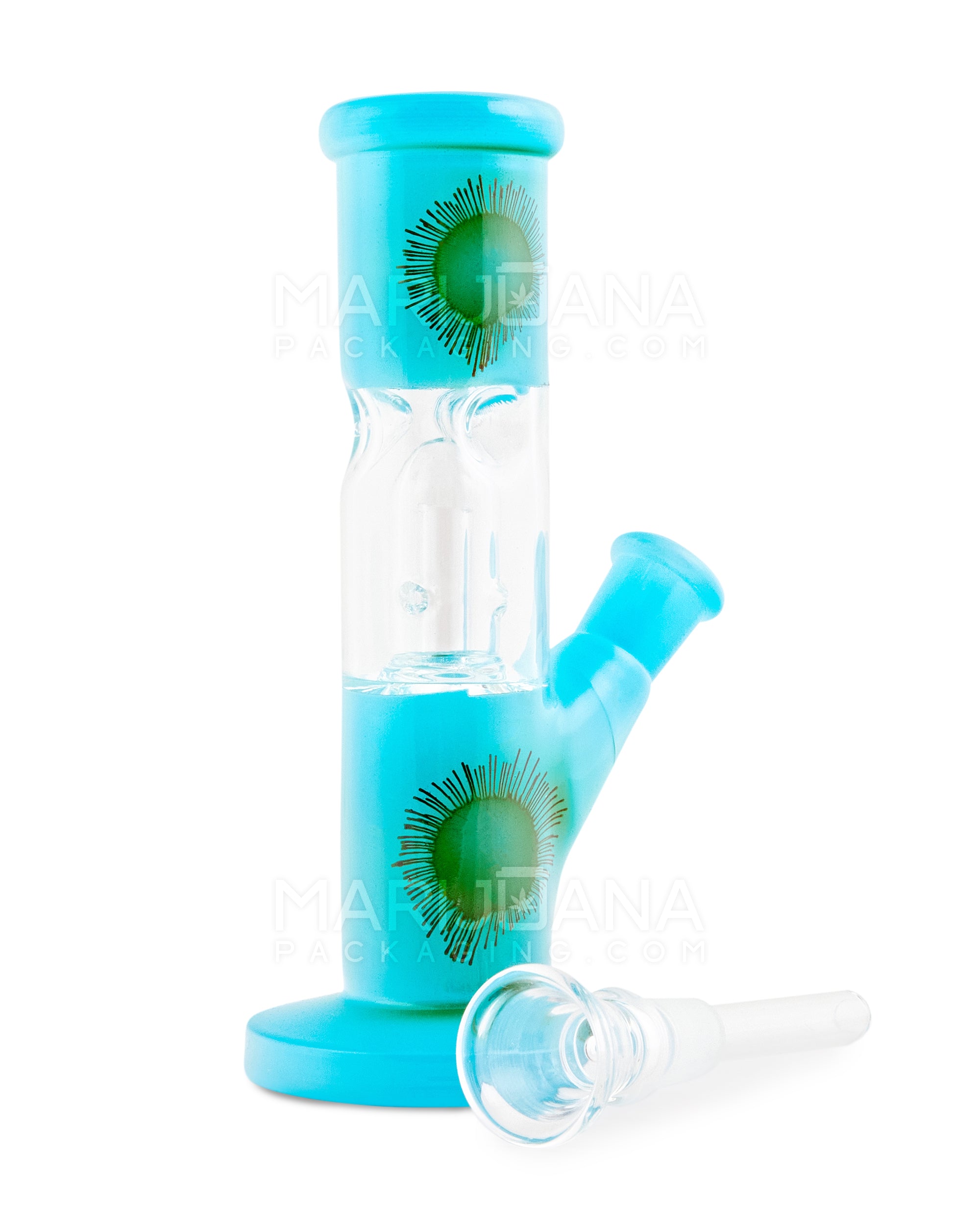 Decal Mini Straight Shooter Water Pipe | 6.5in Tall - 14mm Bowl - Assorted