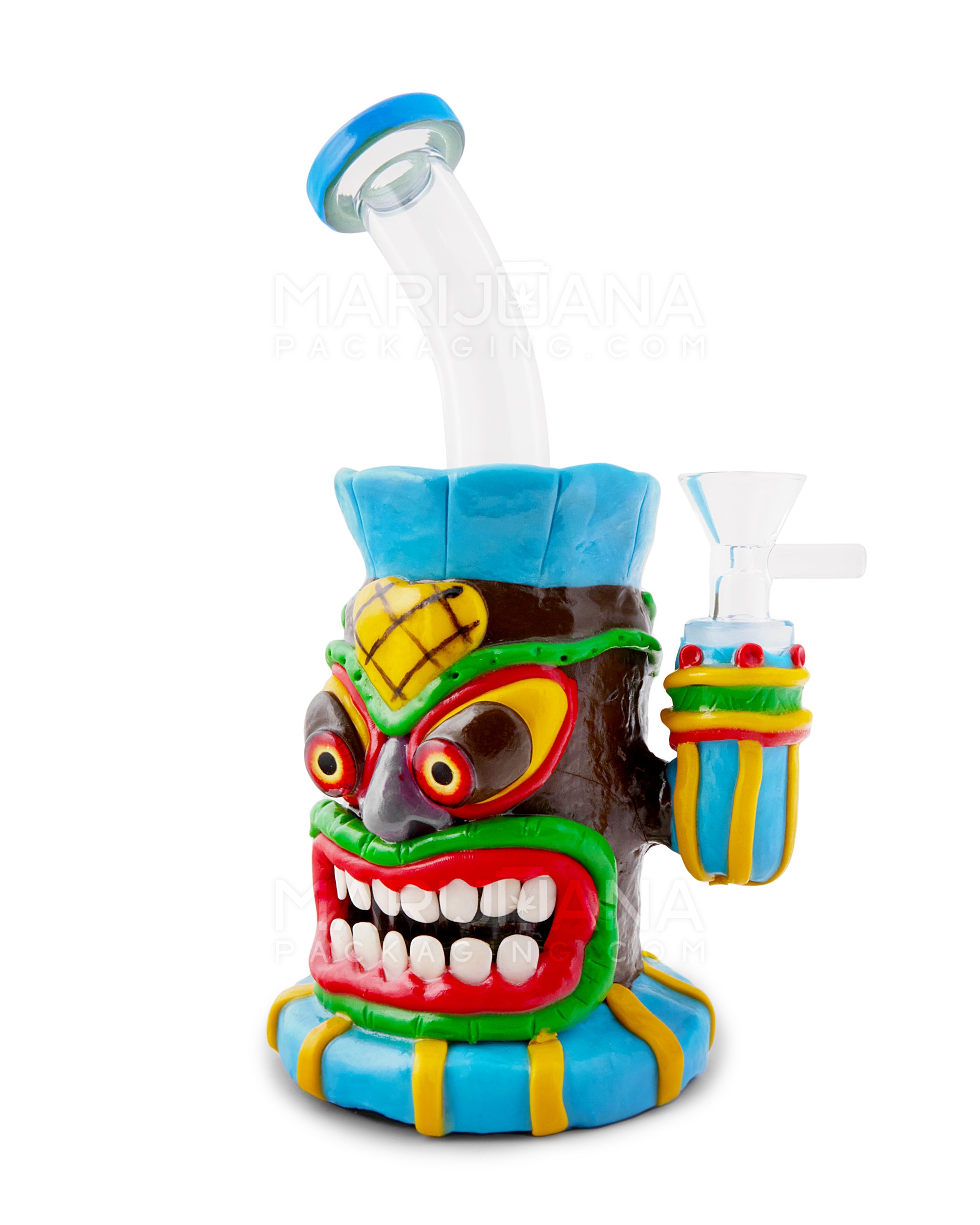 Monster Tiki Water Pipe | 8.5in Tall - 14mm Bowl - Assorted - 1