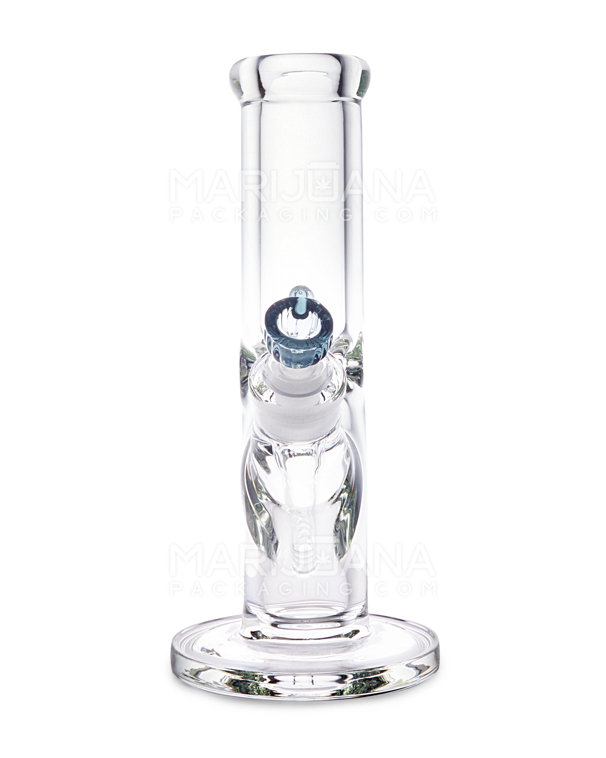 USA Glass | Straight Neck Heavy Glass Water Pipe w/ Ice Catcher | 10in Tall - 14mm Bowl - Clear