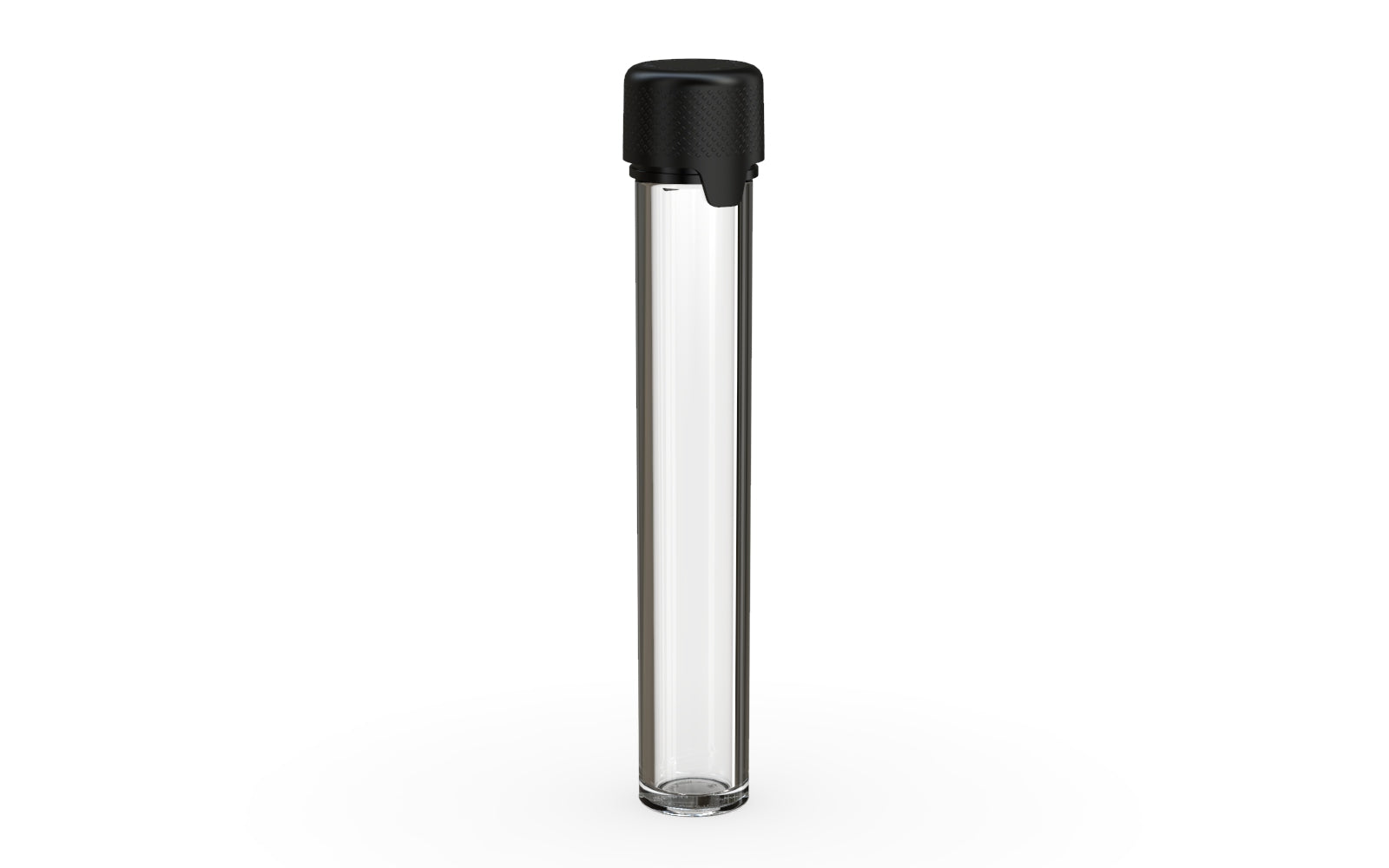 CHUBBY GORILLA | Child Resistant Clear Plastic Aviator Pre-Roll Tubes w/ Black Cap | 25mm - 115mm - 400 Count