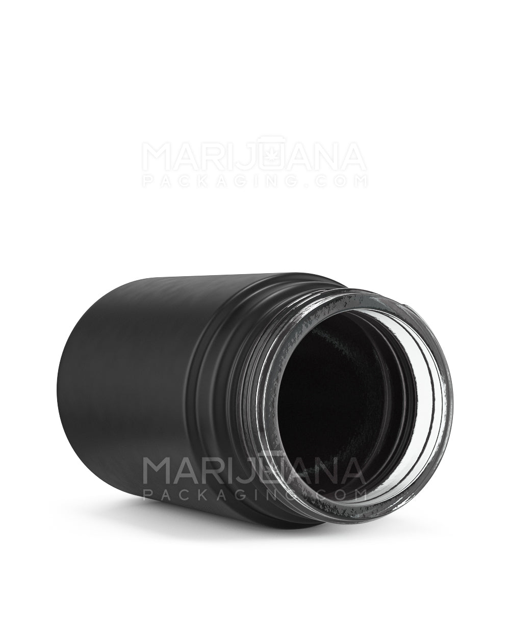 POLLEN GEAR | HiLine Straight Sided Matte Black Glass Jars | 52mm - 3.75oz - 72 Count