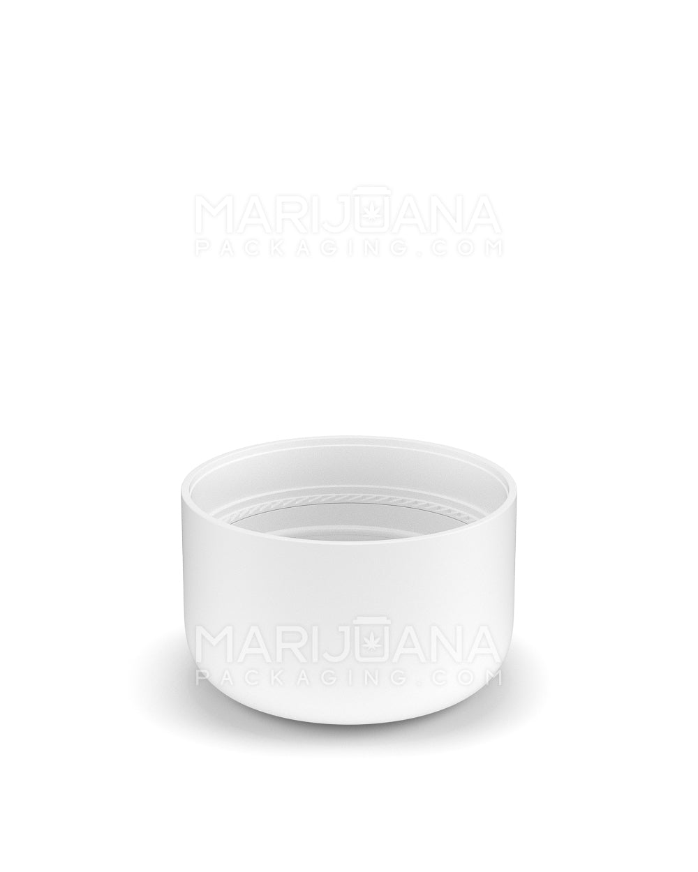 POLLEN GEAR | HiLine Child Resistant Smooth Push Down & Turn Plastic Dome Caps | 46mm - Matte White - 72 Count - 4