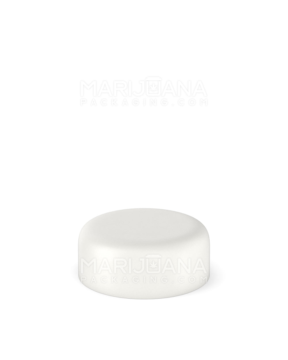 POLLEN GEAR | HiLine Child Resistant Smooth Push Down & Turn Plastic Round Caps w/ Foam Liner | 28mm - Matte White - 308 Count - 3