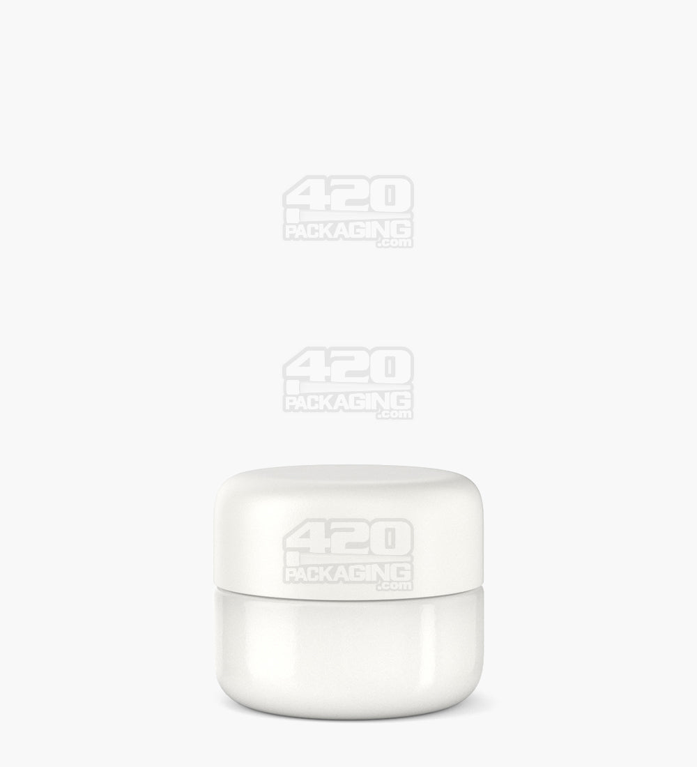 POLLEN GEAR | HiLine Child Resistant Smooth Push Down & Turn Plastic Round Caps w/ Foam Liner | 36mm - Matte White - 308 Count