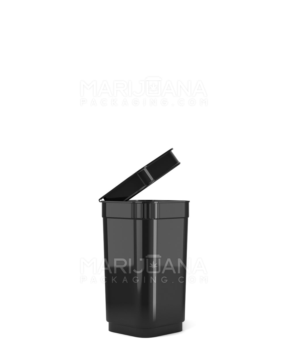 POLLEN GEAR | Child Resistant 100% Recyclable Opaque Black Pop Box Pop Top Bottles | 20dr - 3.5g - 590 Count