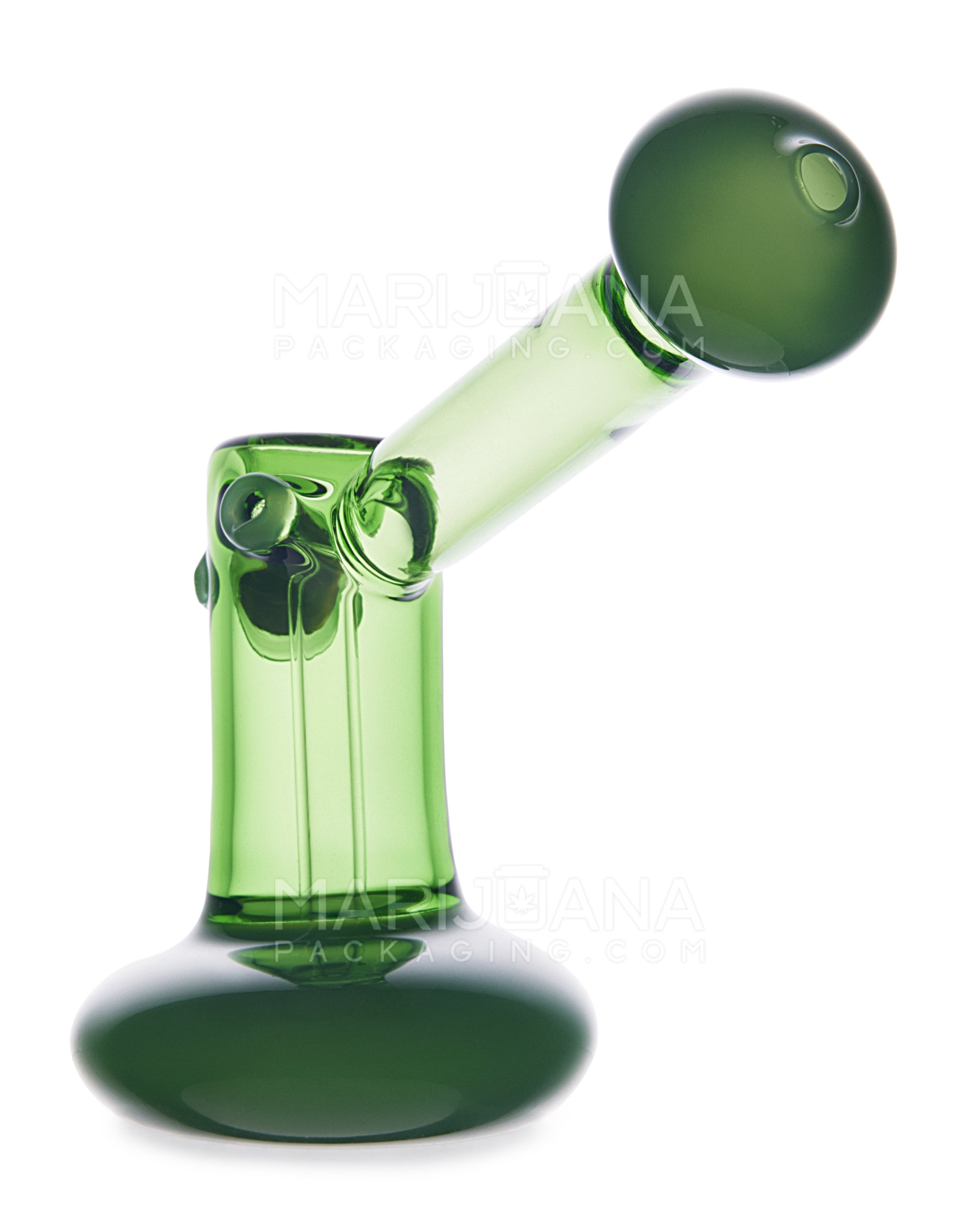 Big Eye Cyclops Hammer 4 Green Glass Bubbler