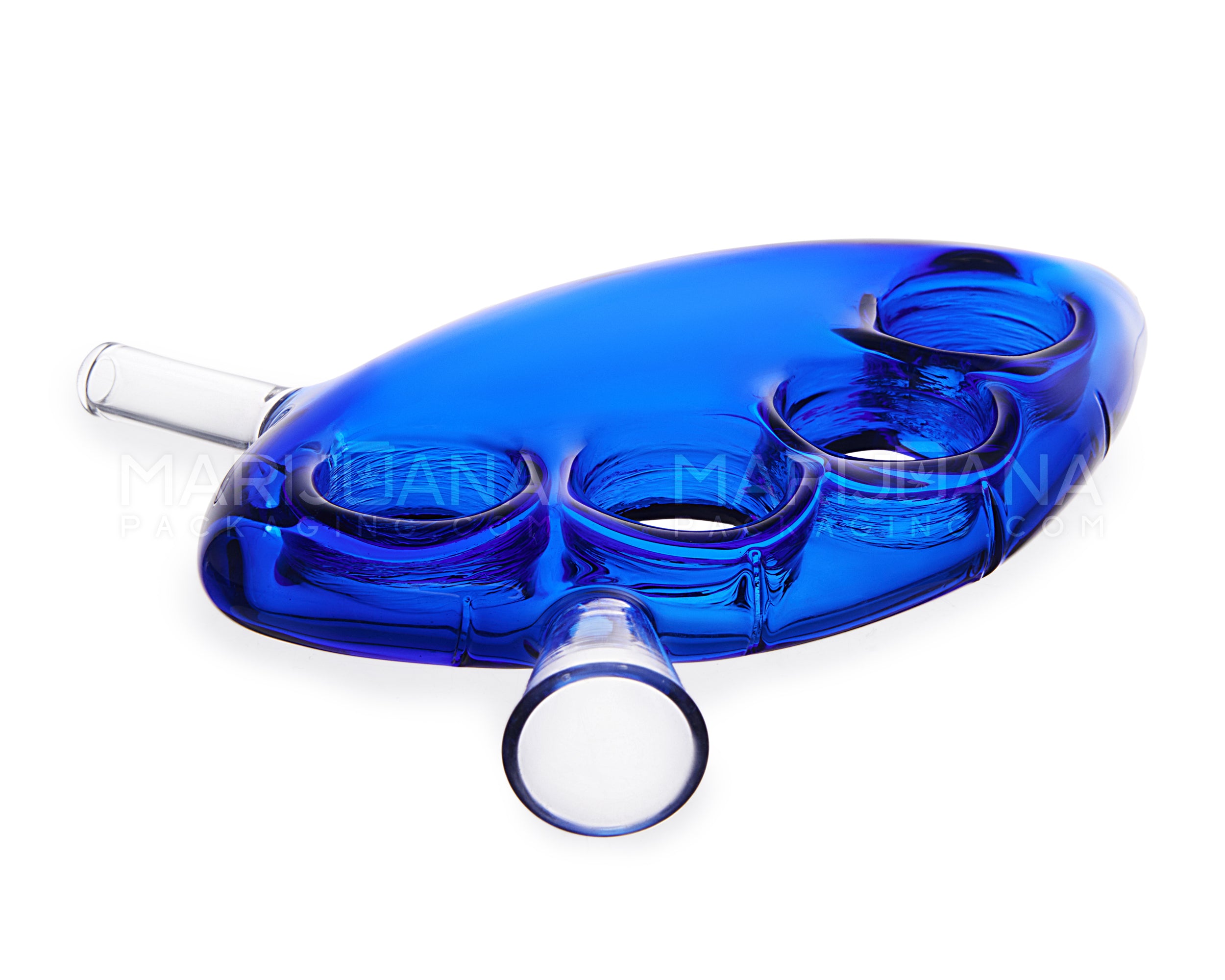 Knuckle Duster Hand Pipe w/ Bowl | 4.5in Long - Glass - Assorted - 7