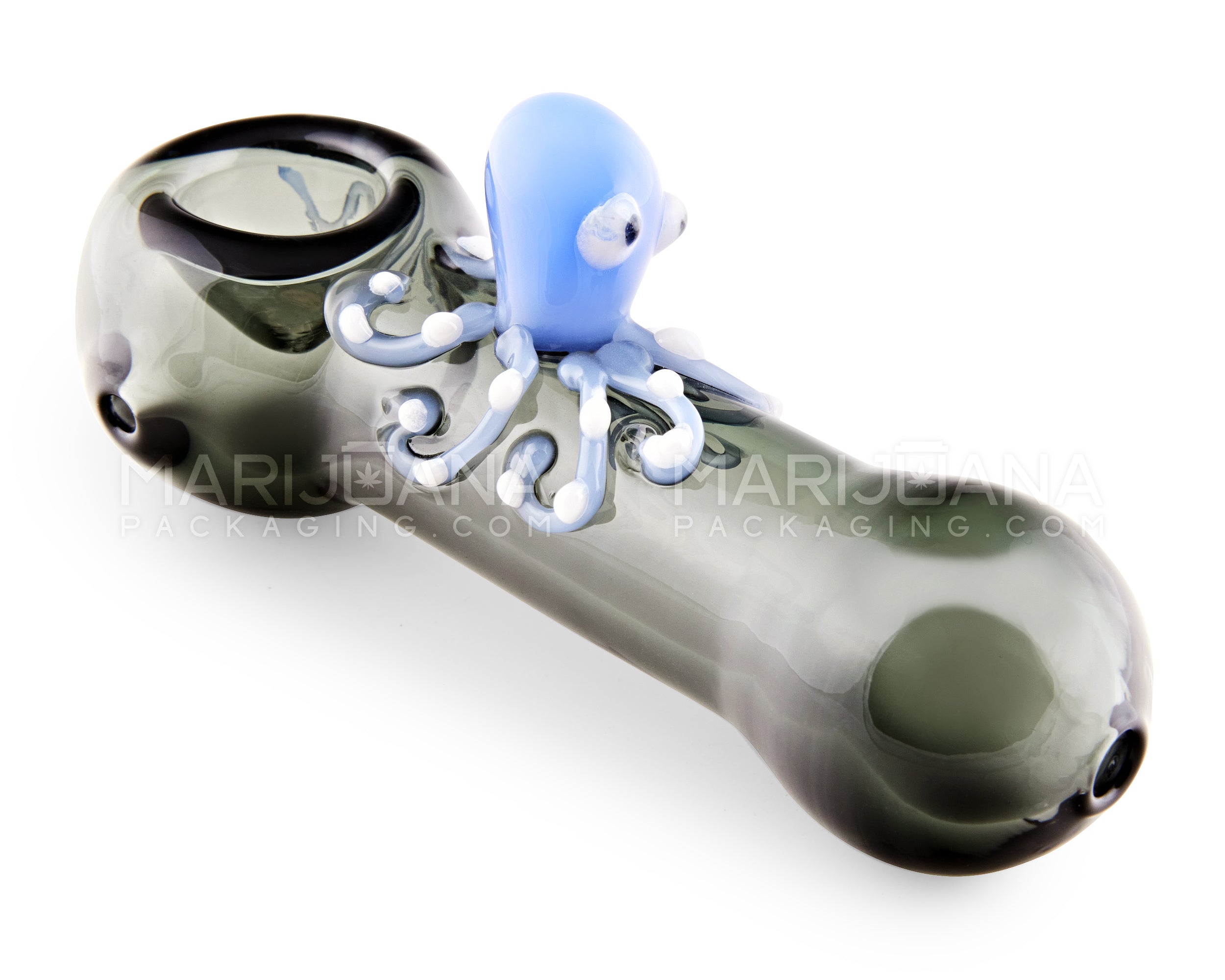 Octopus Character Design Spoon Hand Pipe | 4.5in Long - Glass - Assorted