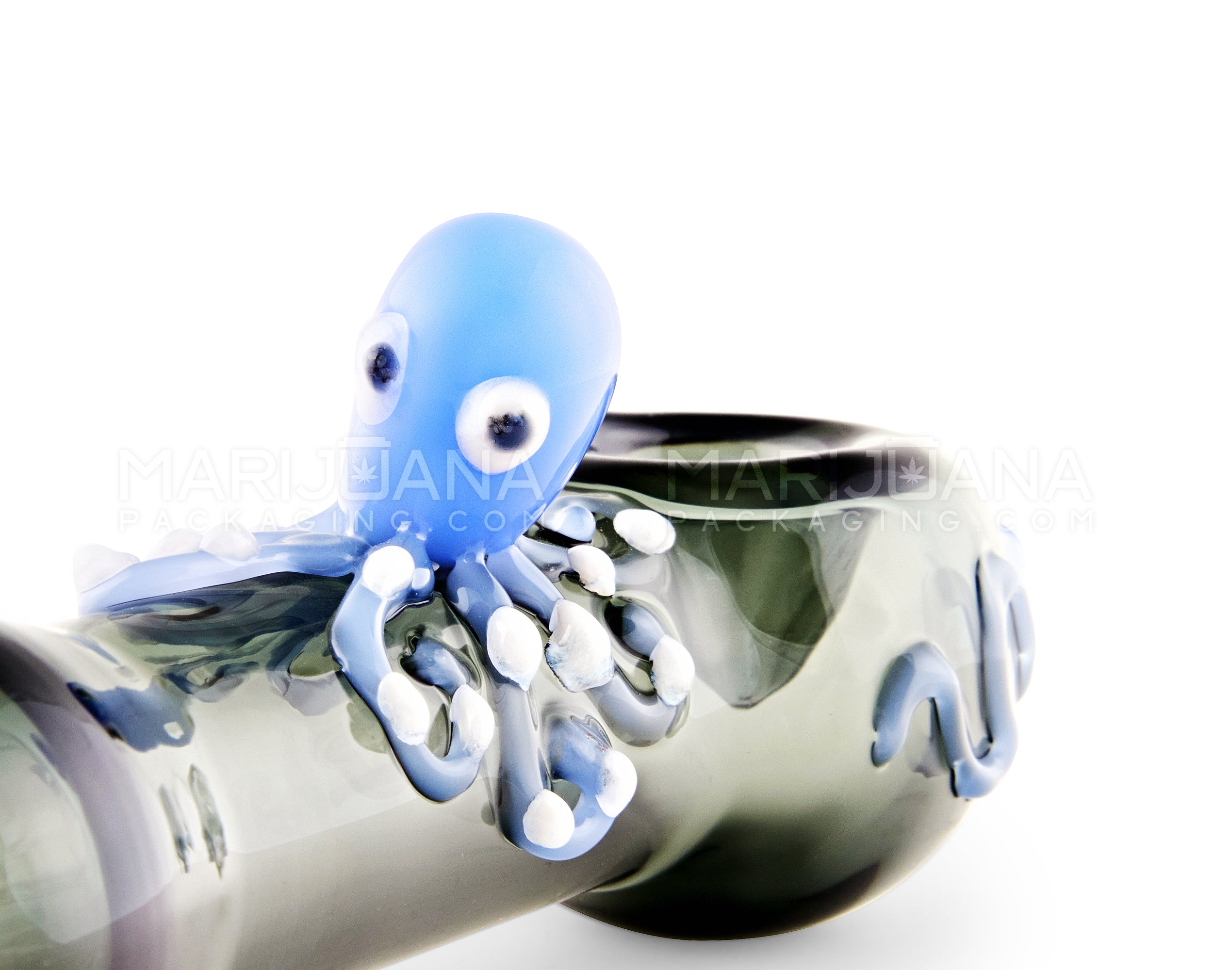Octopus Character Design Spoon Hand Pipe | 4.5in Long - Glass - Assorted