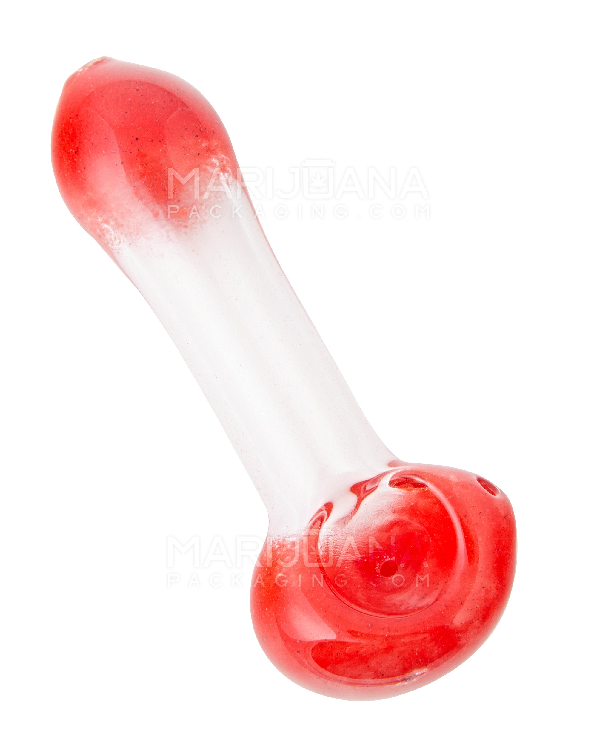 Frit Mouthpiece & Head Spoon Hand Pipe | 4.5in Long - Glass - Assorted