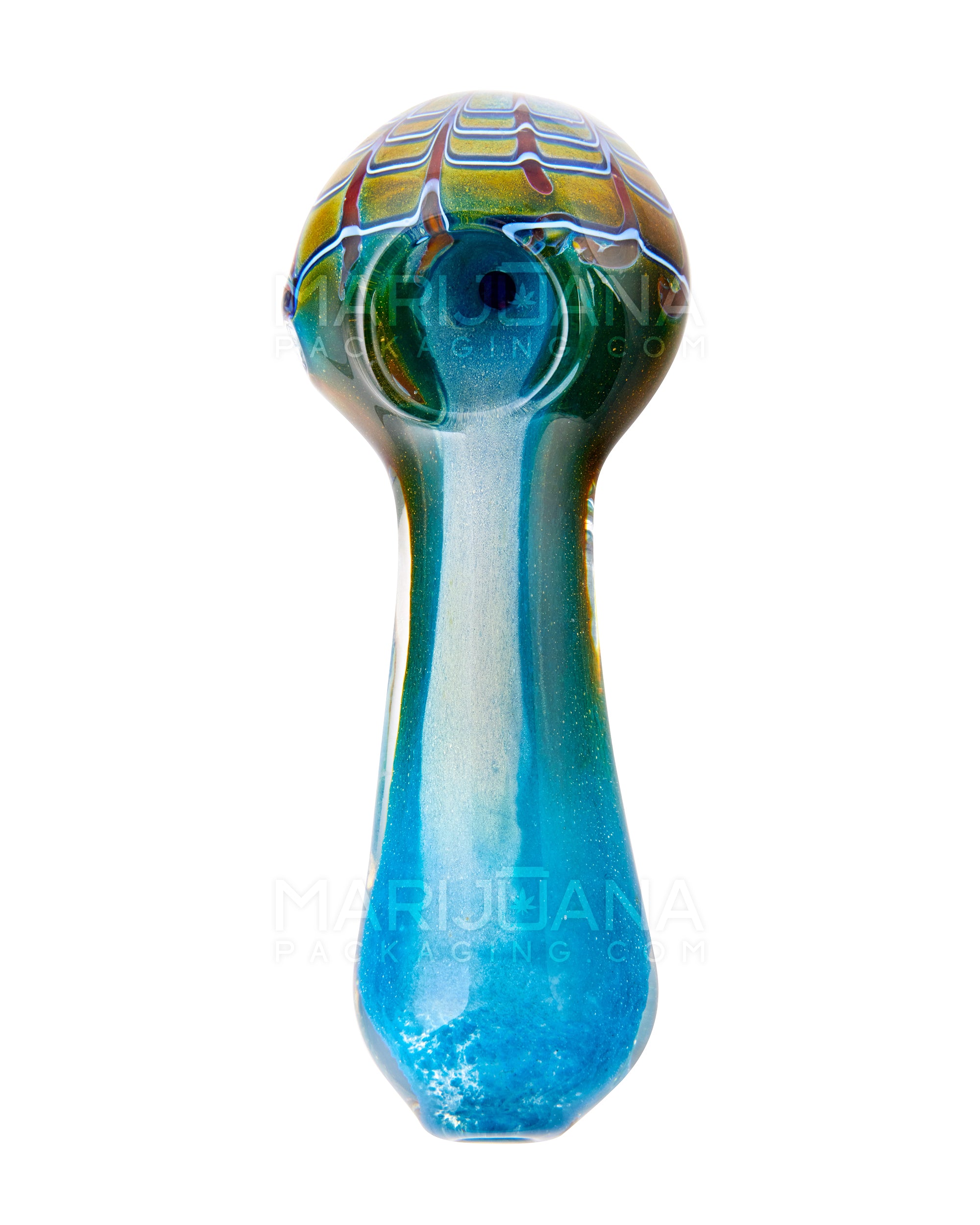 Raked & Frit Spoon Hand Pipe | 5in Long - Glass - Assorted - 2