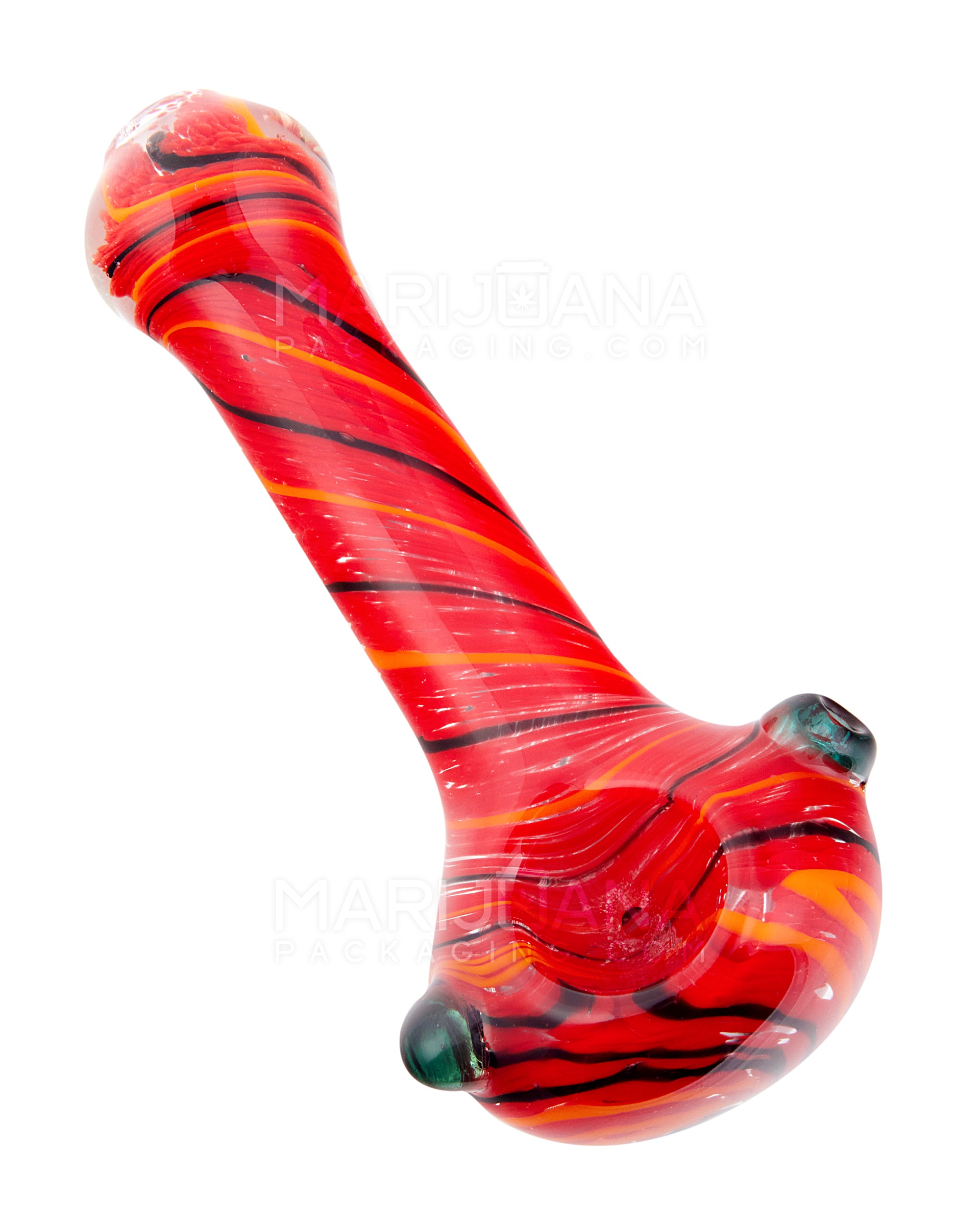 Random Style Artistic Glass Spoon Hand Pipe | 4.5in Long - Glass - Assorted - 8
