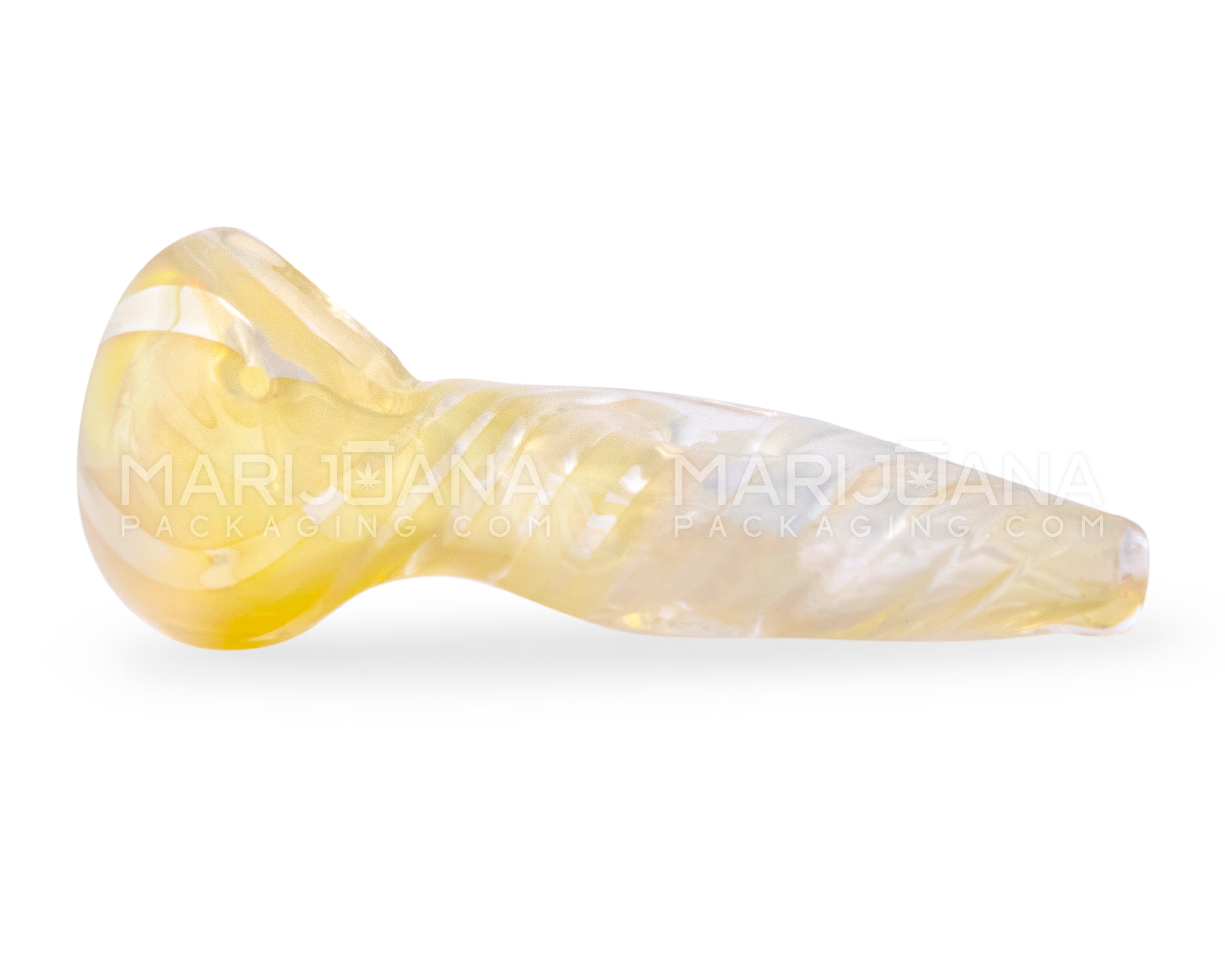 Donut Map Fume Striped Hand Pipe | 4in Long - Glass - Assorted