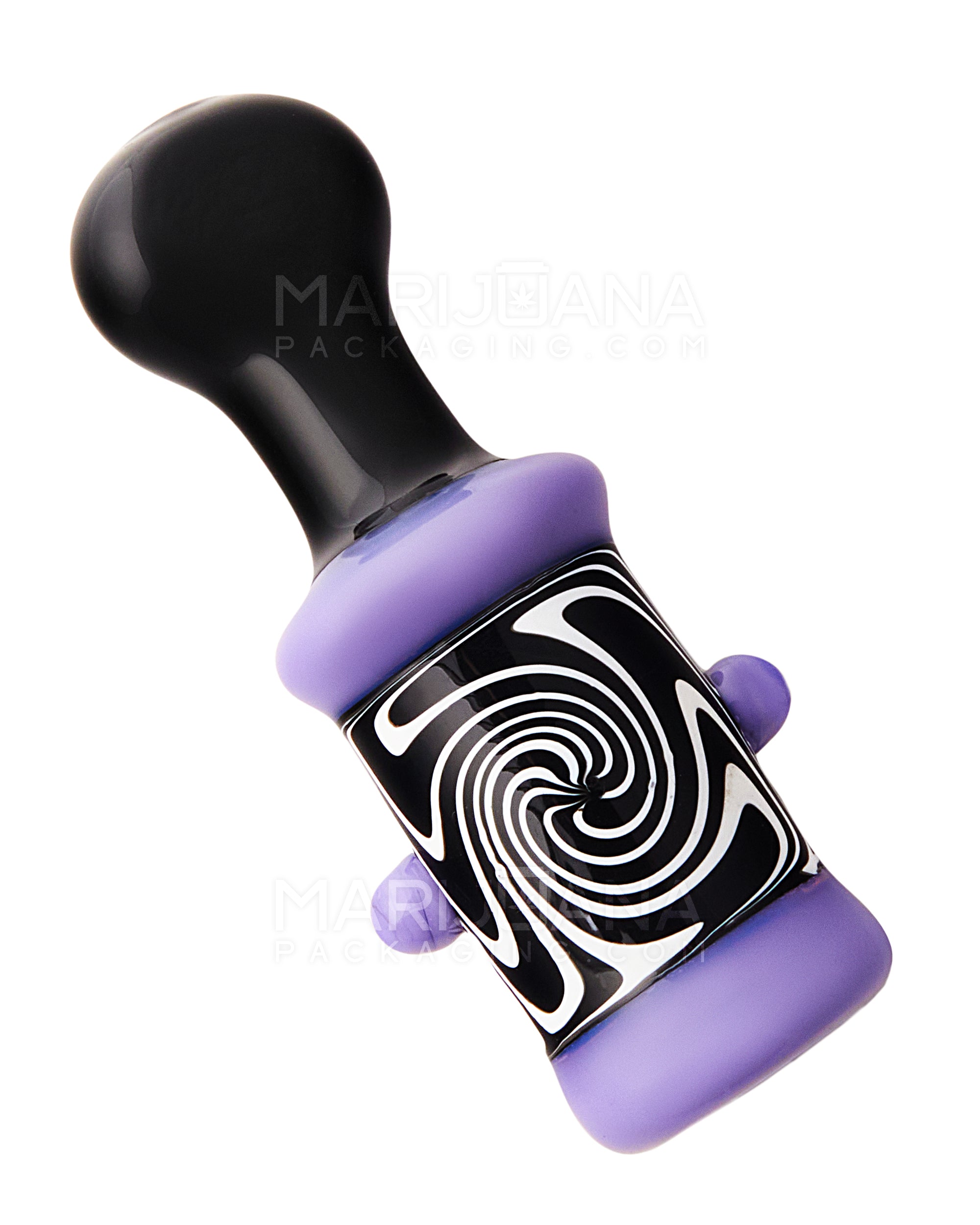 Wig Wag Trippy Chillum Hand Pipe | 3.25in Long - Glass - Assorted