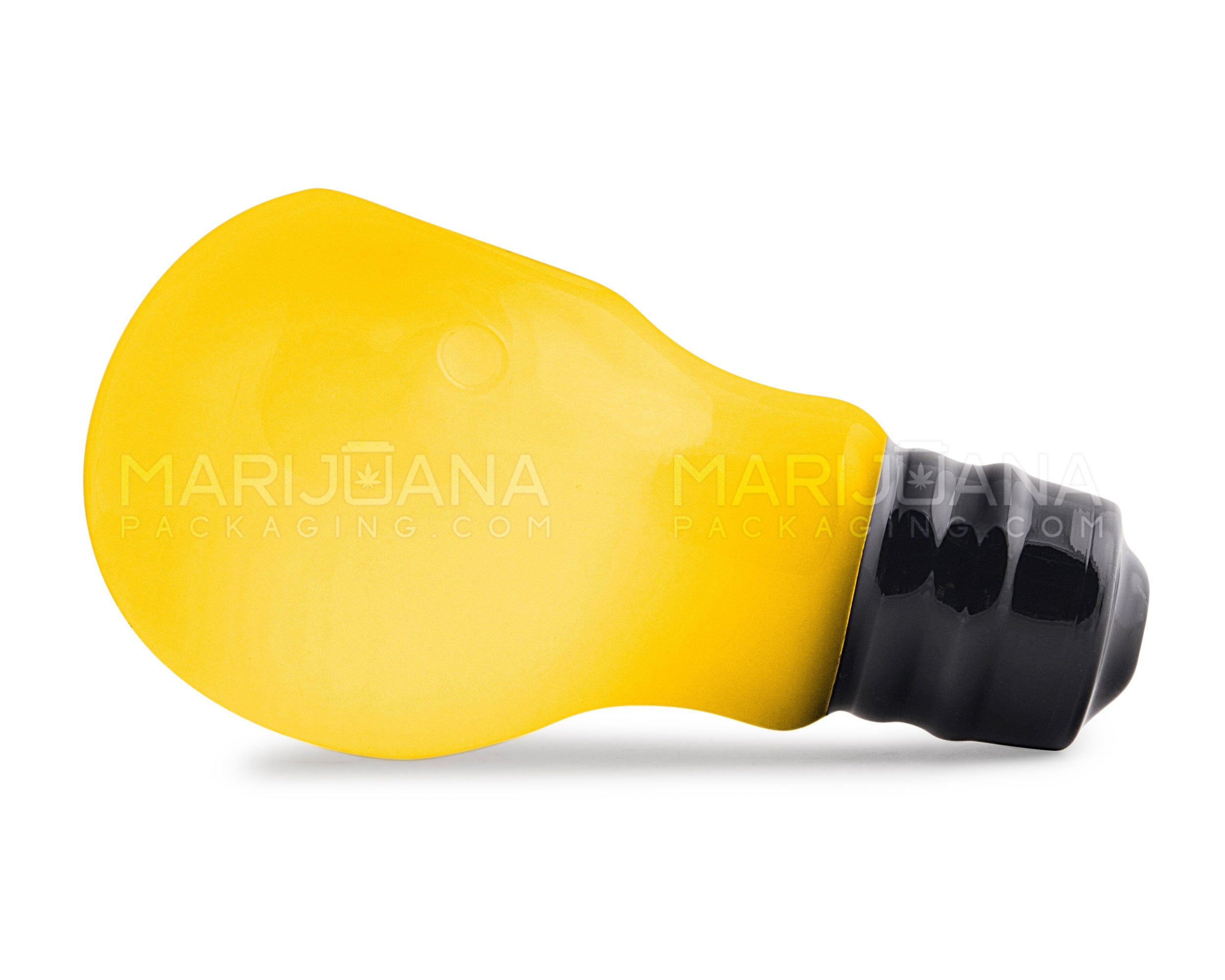Lightbulb Style Hand Pipe | 4.5in Long - Glass - Yellow - 3