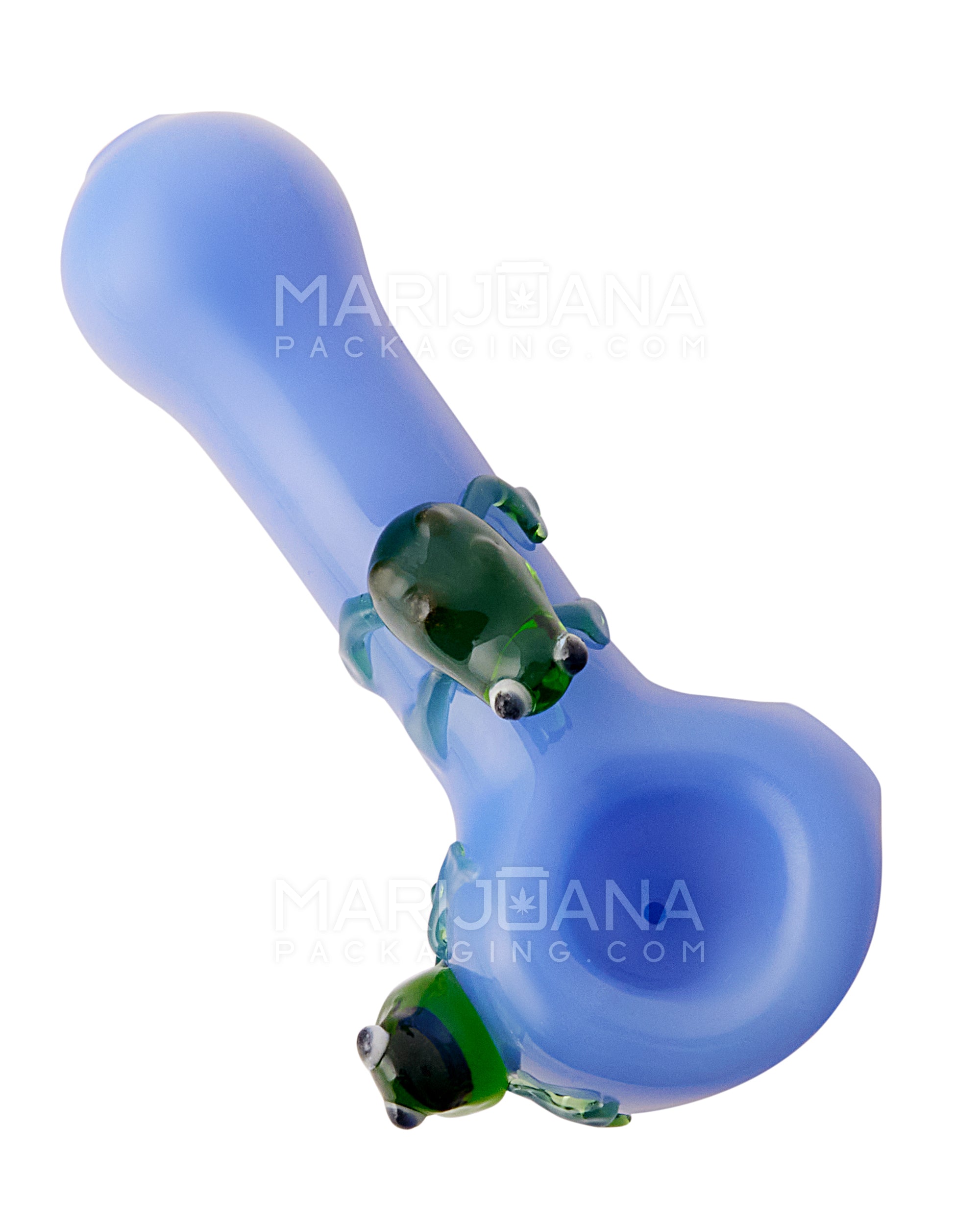 Color Frog Spoon Hand Pipe | 4in Long - Glass - Assorted