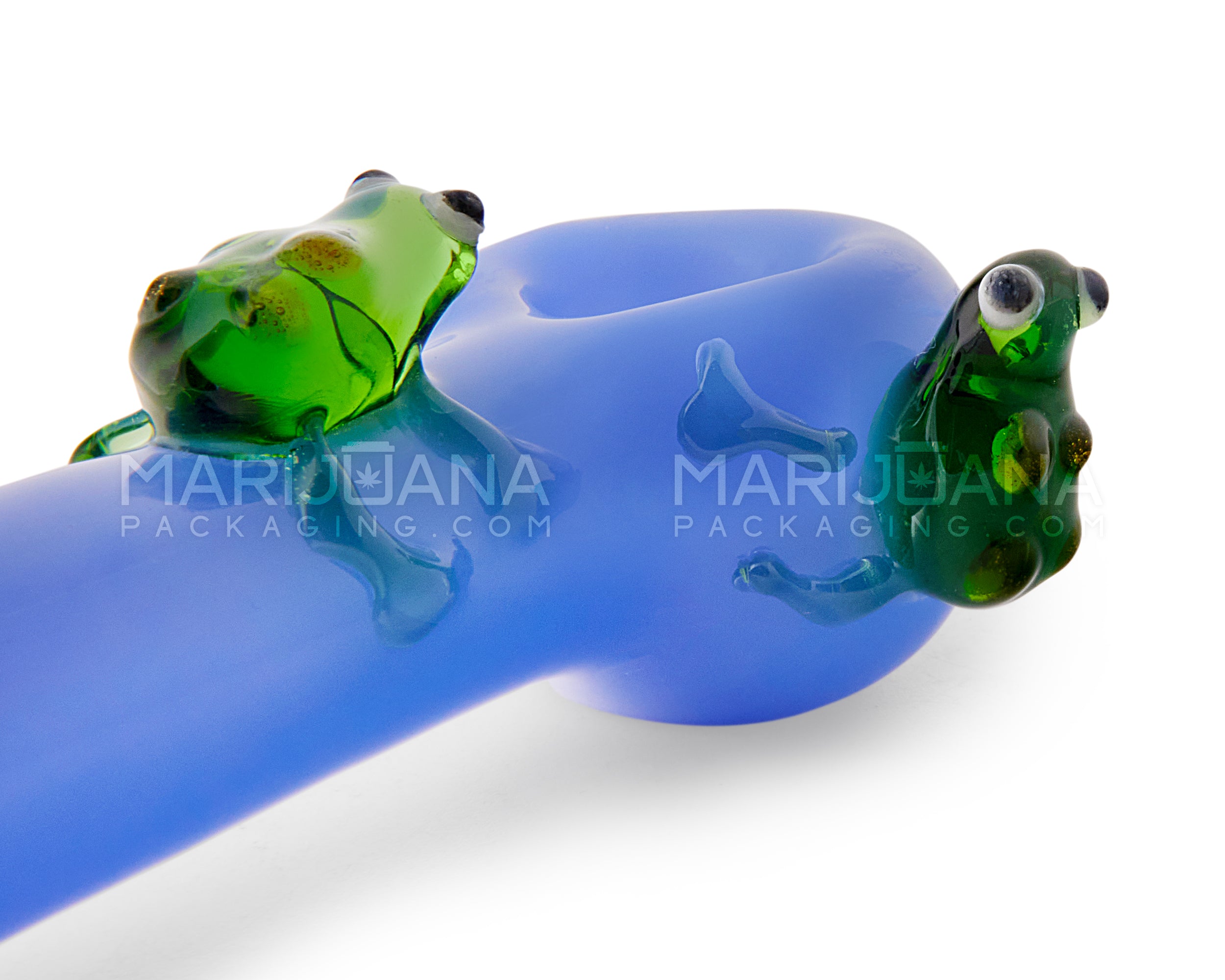 Color Frog Spoon Glass 4 Inch Hand Pipe - Assorted