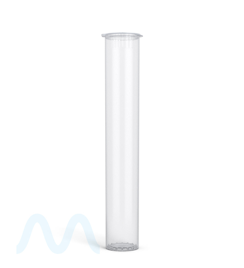 Child Resistant | King Size Pop Top Transparent Plastic USA Pre-Roll Tubes (Open) | 116mm - Clear - 1000 Count