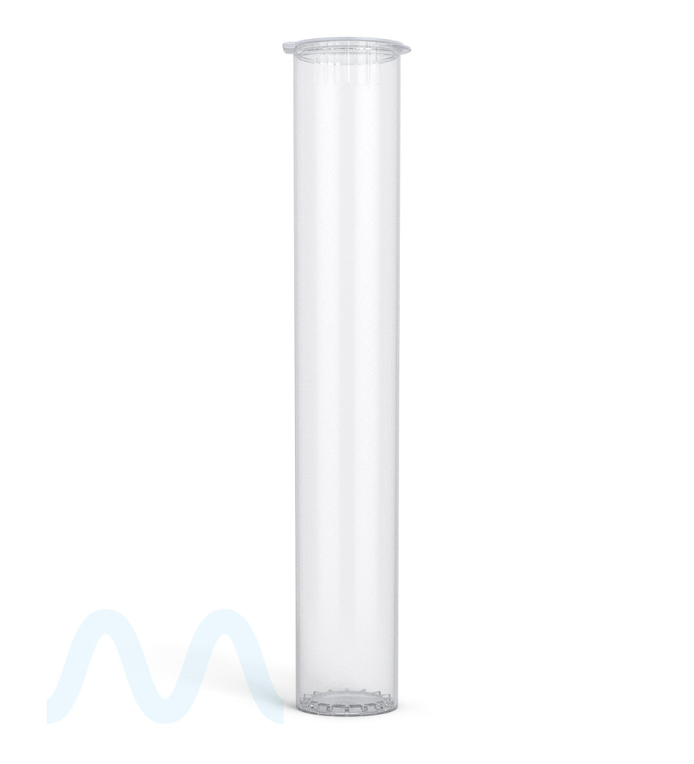 Child Resistant | King Size Pop Top Transparent Plastic USA Pre-Roll Tubes (Open) | 116mm - Clear - 1000 Count