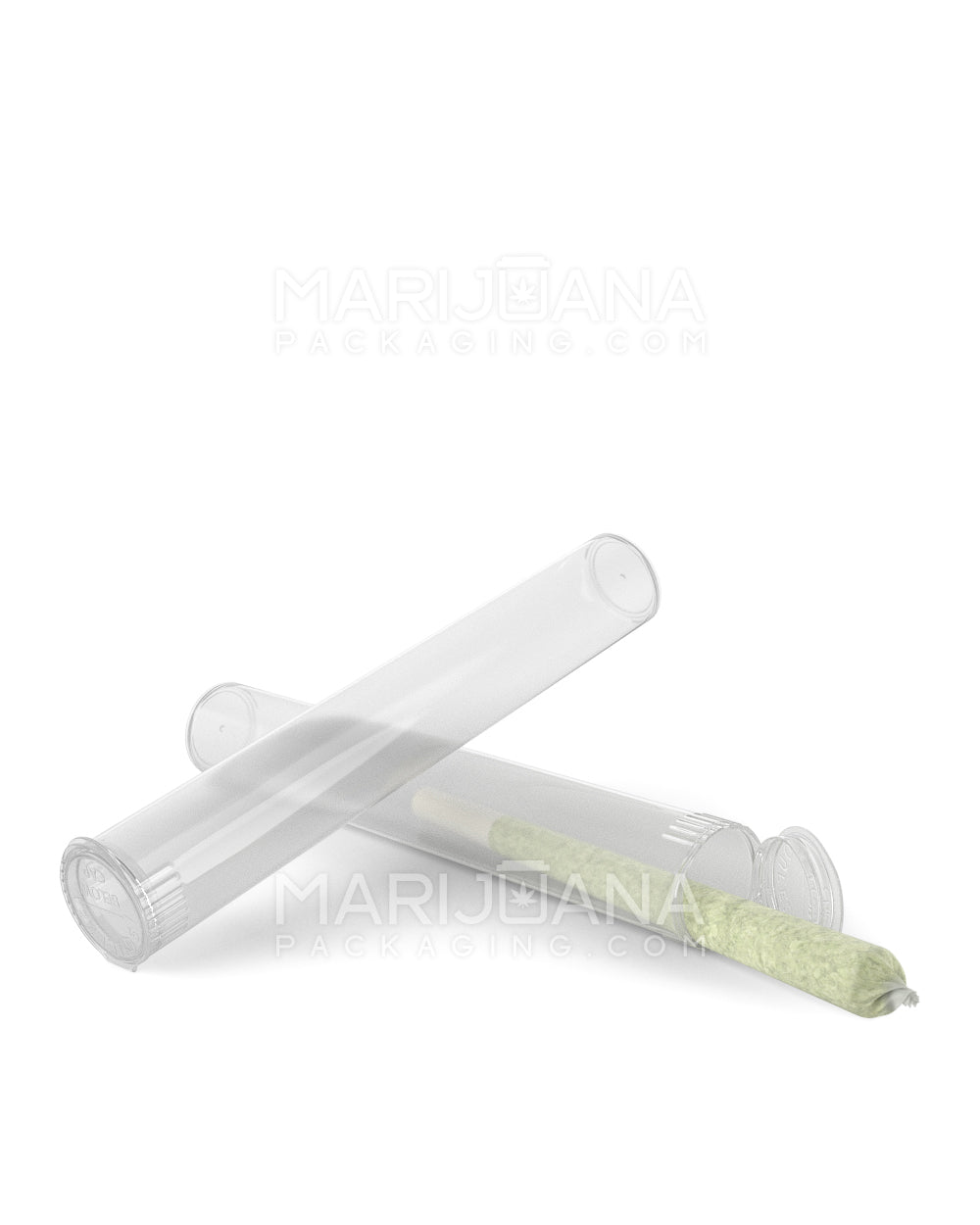 Child Resistant | King Size Pop Top Plastic PCR Pre-Roll Tubes (Open) | 116mm - Clear - 1000 Count - 5