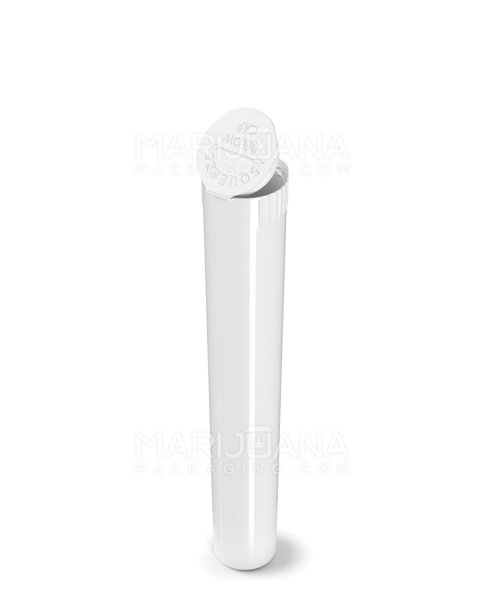 Child Resistant | King Size Pop Top Opaque Plastic PCR Pre-Roll Tubes (Open) | 116mm - White - 1000 Count - 3