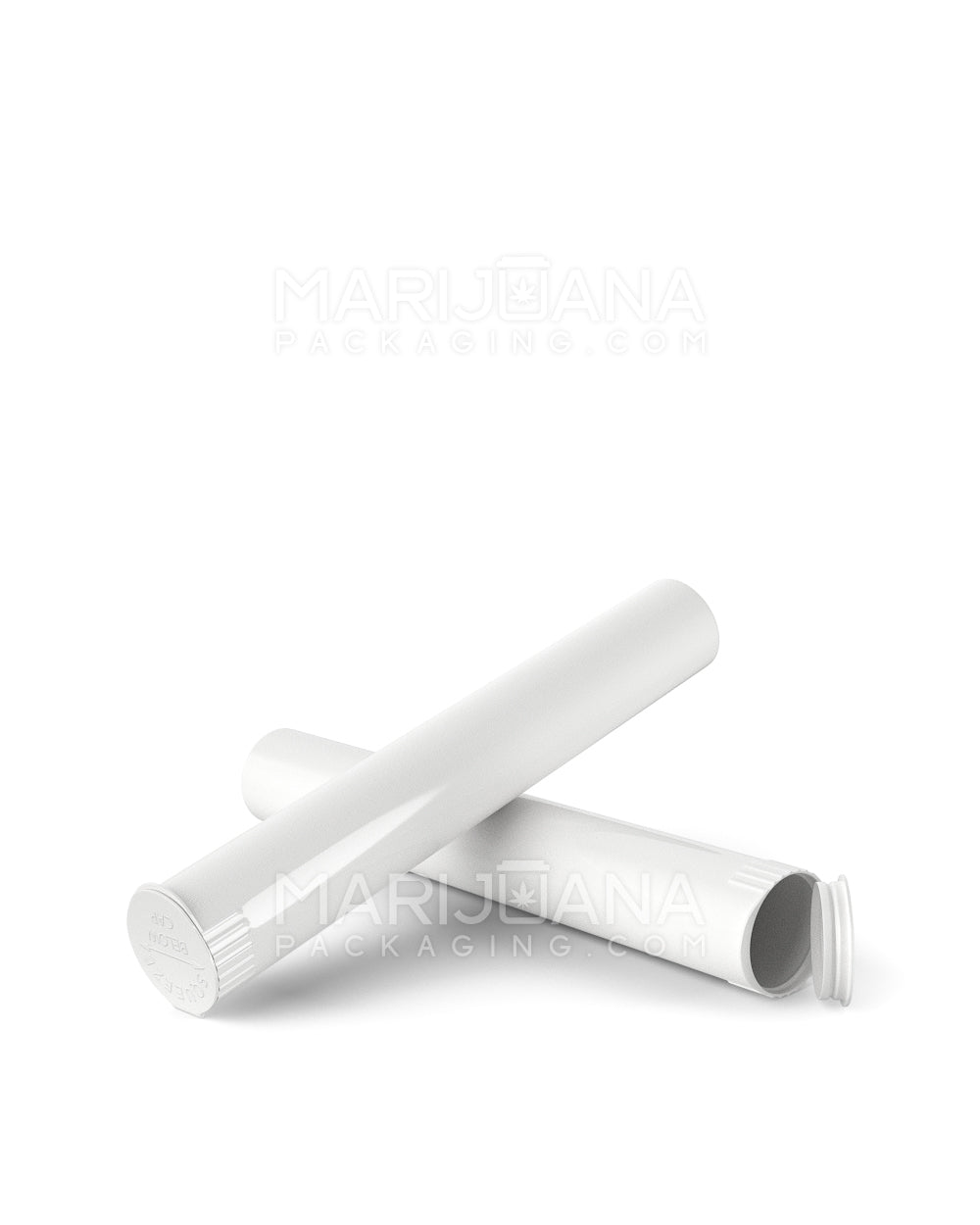 Child Resistant | King Size Pop Top Opaque Plastic PCR Pre-Roll Tubes (Open) | 116mm - White - 1000 Count - 8