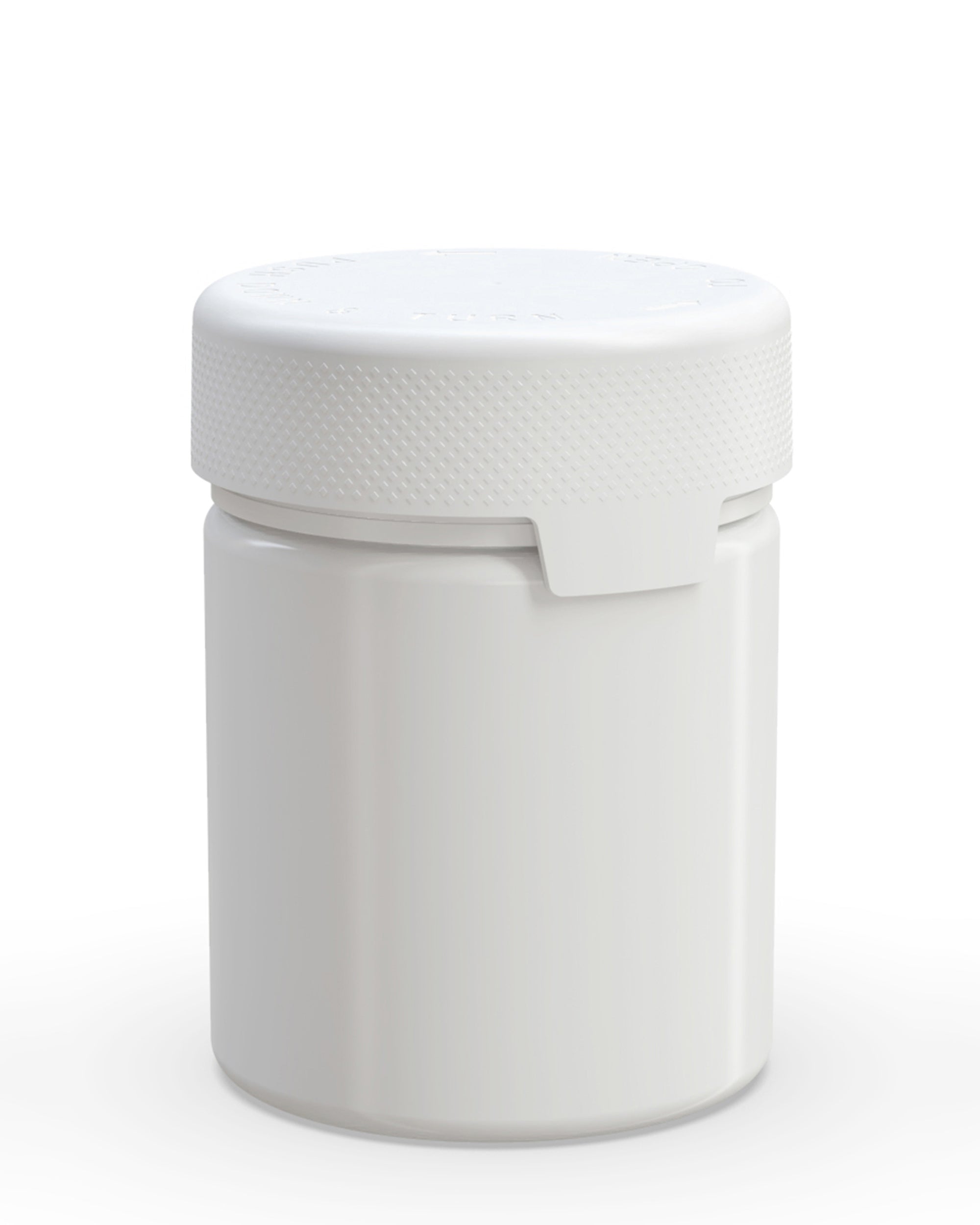 CHUBBY GORILLA | Child Resistant White Plastic Aviator XL Container w/ White Cap | 550mL - 18.5oz - 60 Count