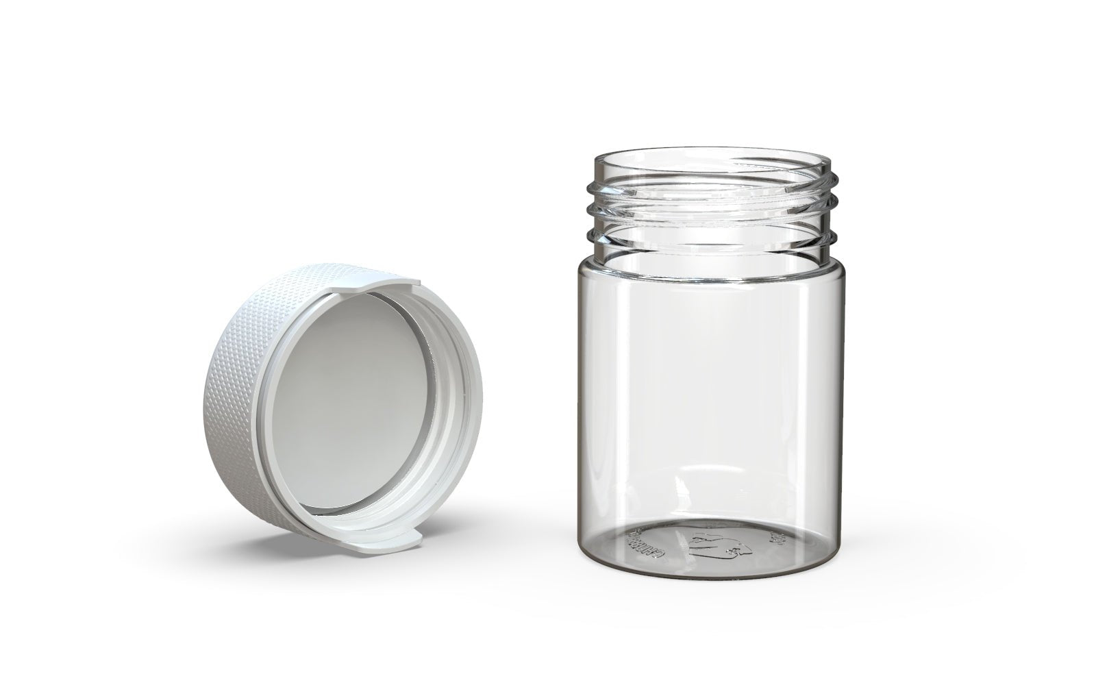 CHUBBY GORILLA | Child Resistant Clear Plastic Aviator Container with Opaque White Closure | 120cc - 4oz - 400 Count - 4