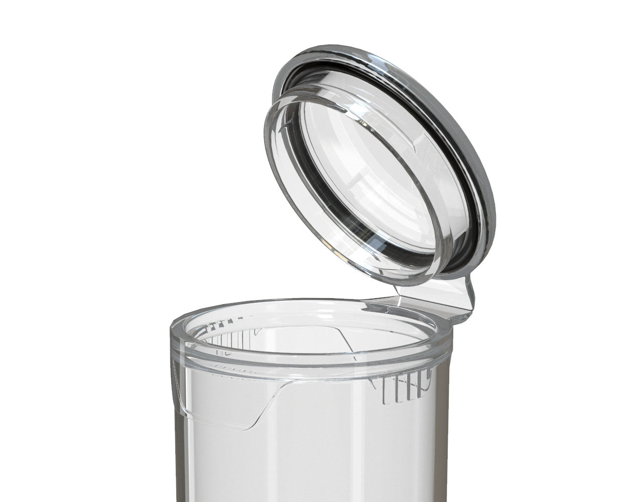 CHUBBY GORILLA | Child Resistant Pop-Cap Clear Aviator Plastic Tubes | 98mm - Clear Cap - 1500 Count