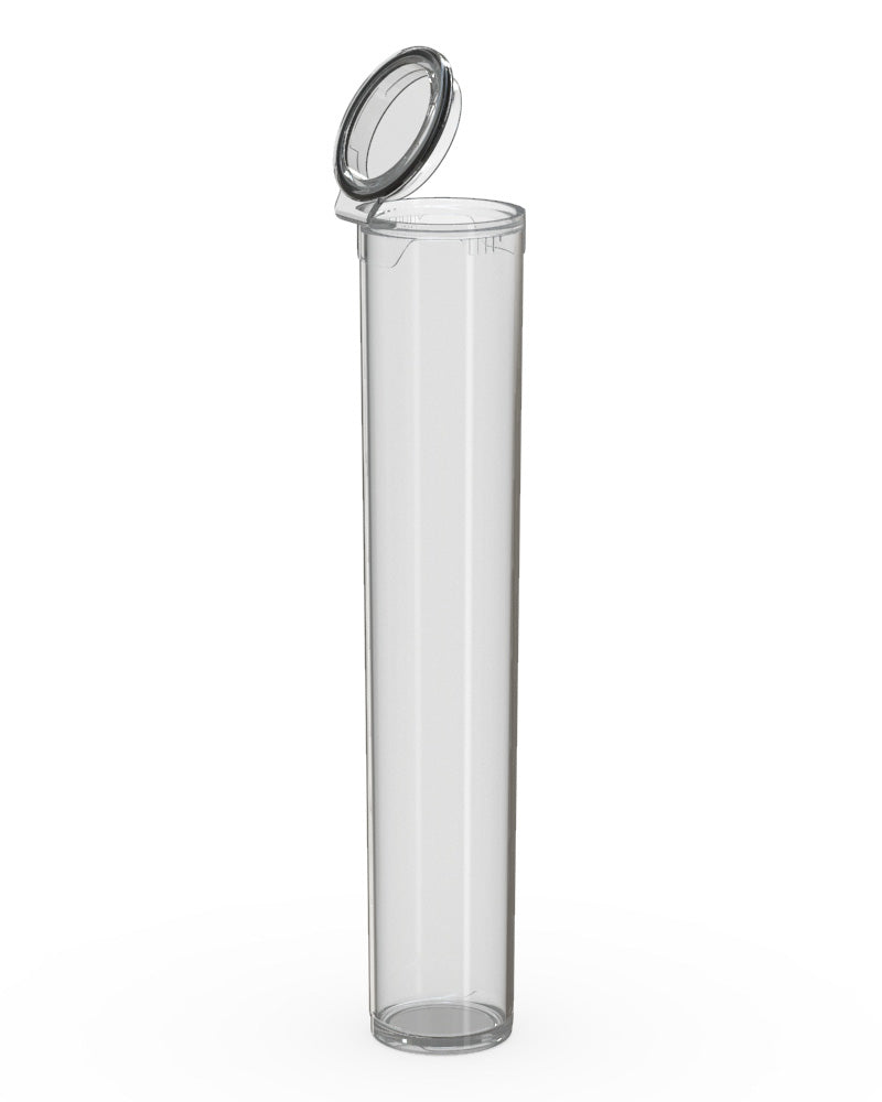 CHUBBY GORILLA | Child Resistant Pop-Cap Clear Aviator Plastic Tubes | 98mm - Clear Cap - 1500 Count