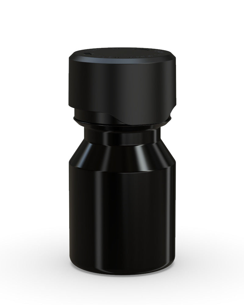 CHUBBY GORILLA | Child Resistant Stubby Aviator Shot Bottles Black | 30mL - w/ Black Lid - 800 Count