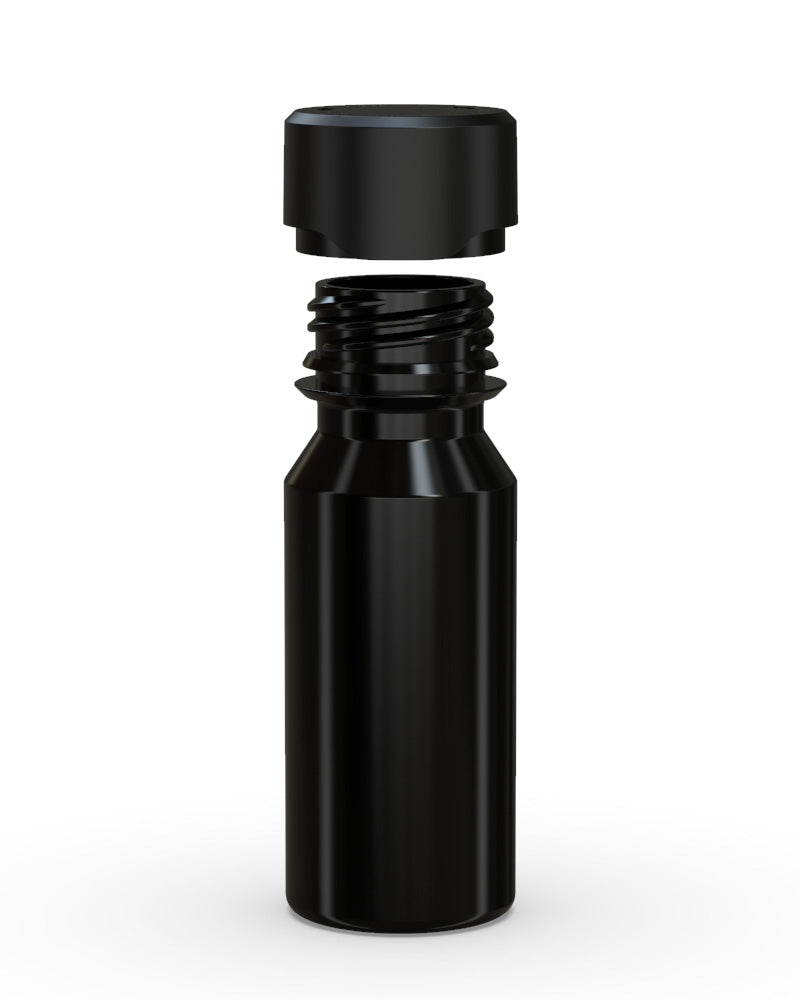 CHUBBY GORILLA | Child Resistant Aviator Shot Bottles Black | 60mL - w/ Black Lid - 500 Count