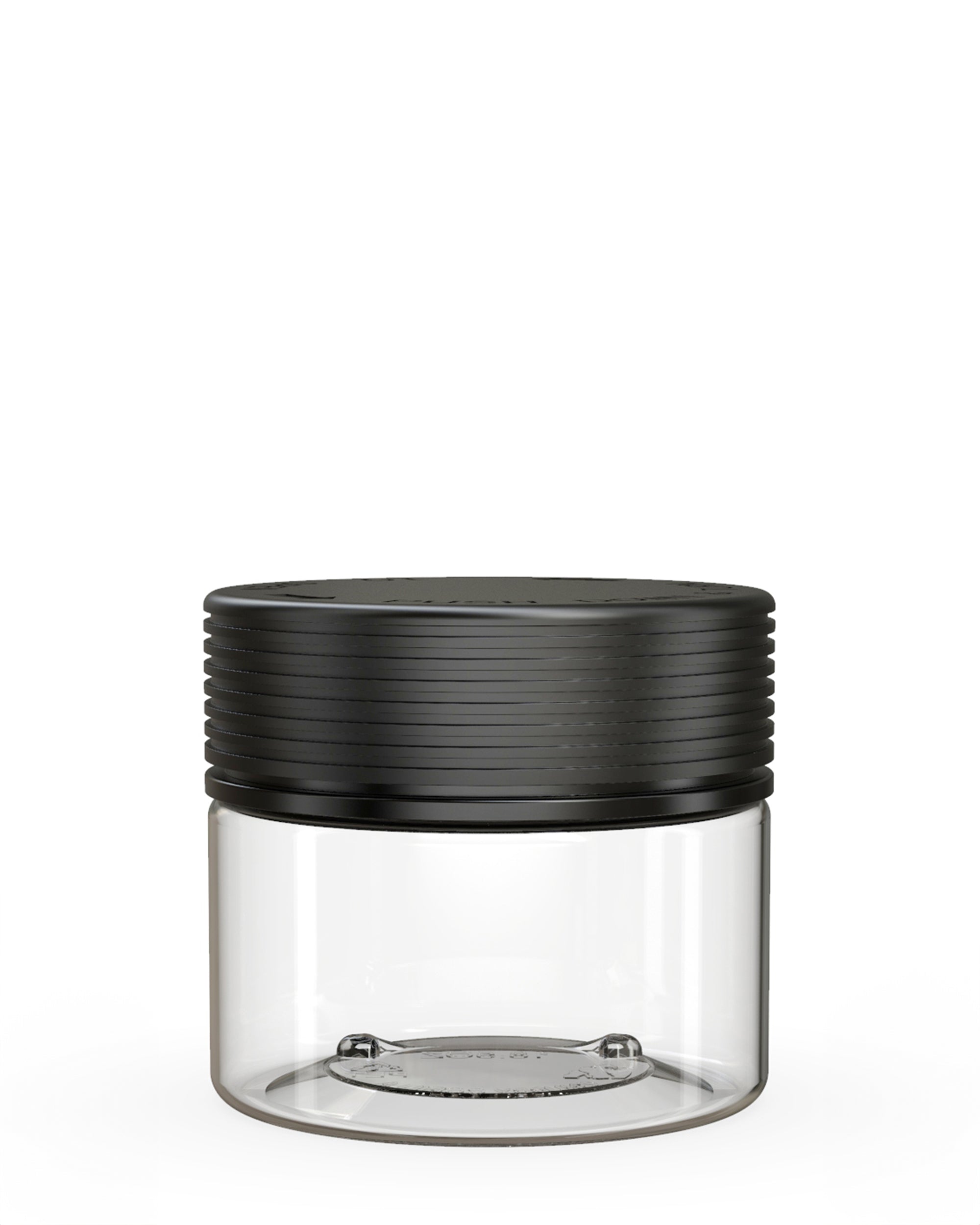 CHUBBY GORILLA | Child Resistant Clear Plastic Spiral XL Jar w/ Black Cap | 92.5mm - 10oz - 80 Count