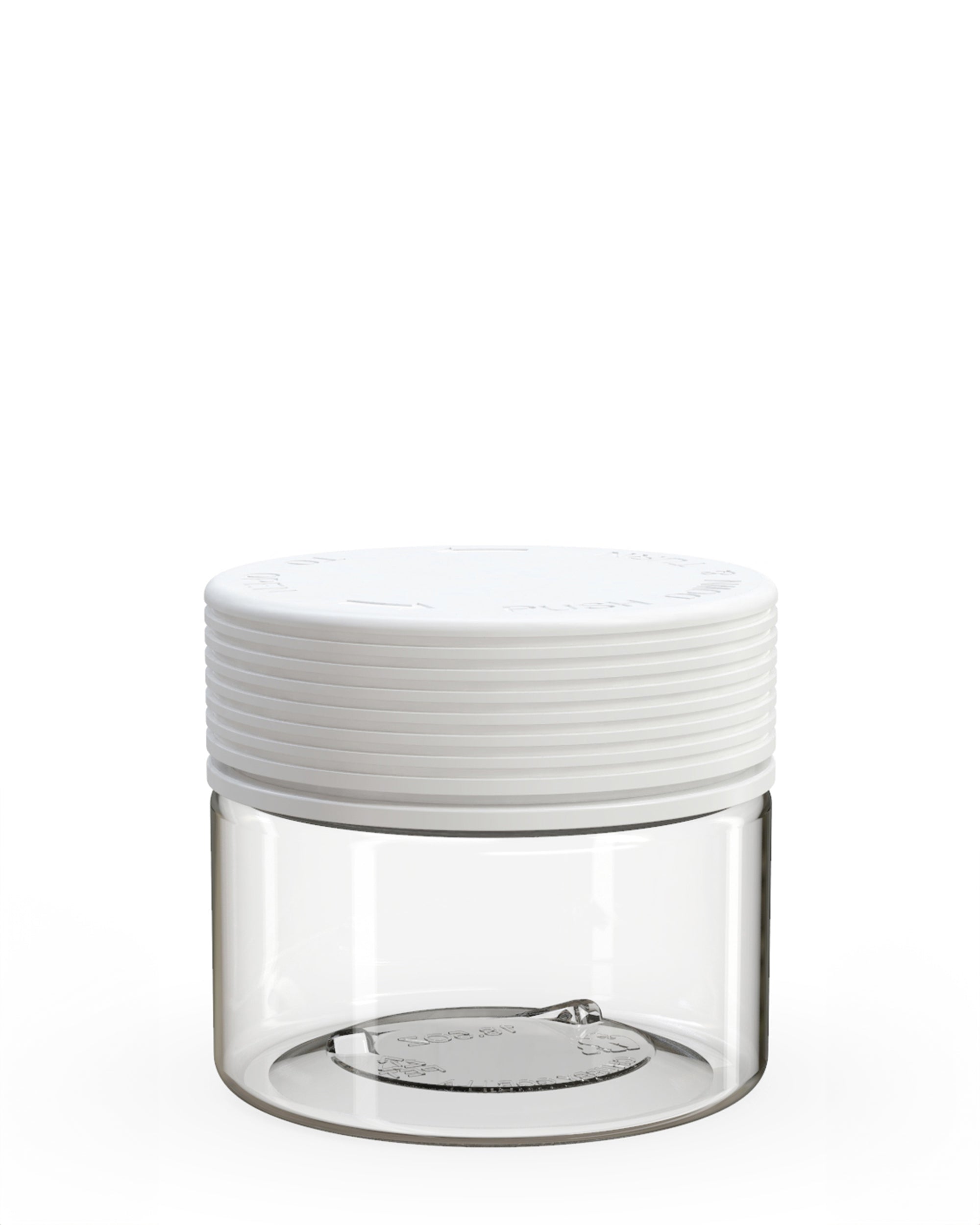 CHUBBY GORILLA | Child Resistant Clear Plastic Spiral XL Jar w/ White Cap | 92.5mm - 10oz - 80 Count