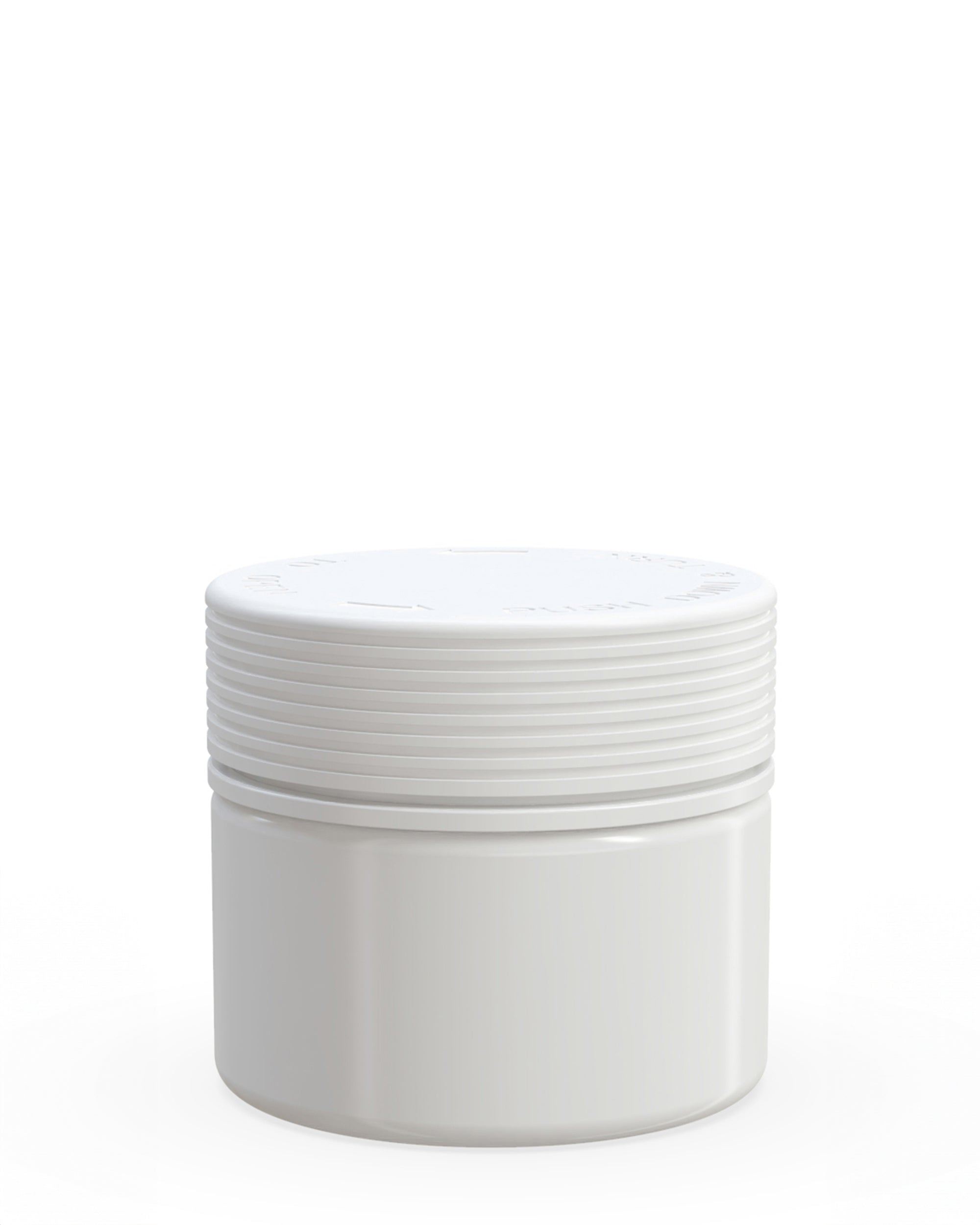 10 oz Chubby Gorilla Spiral XL White Plastic CR Jars