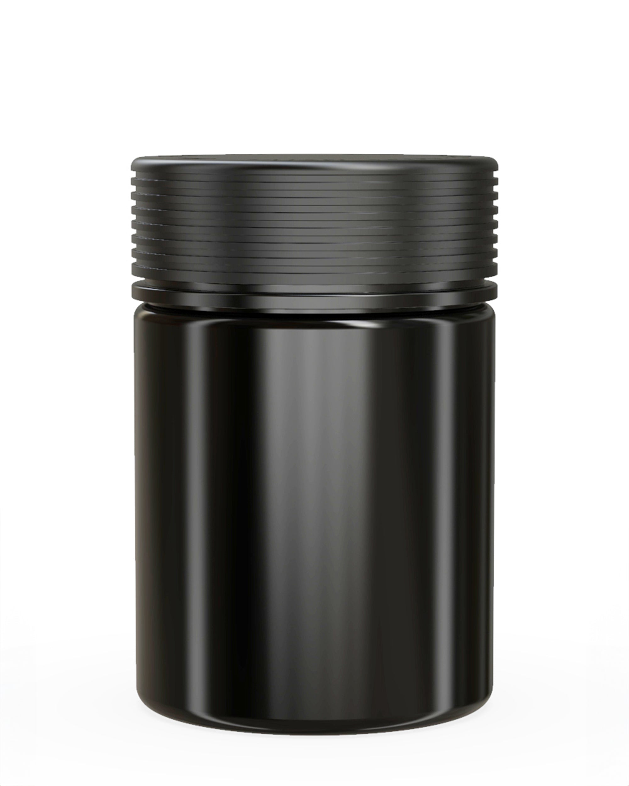 CHUBBY GORILLA | Child Resistant Black Plastic Spiral XL Jar w/ Black Cap | 92.5mm - 21.5oz - 40 Count