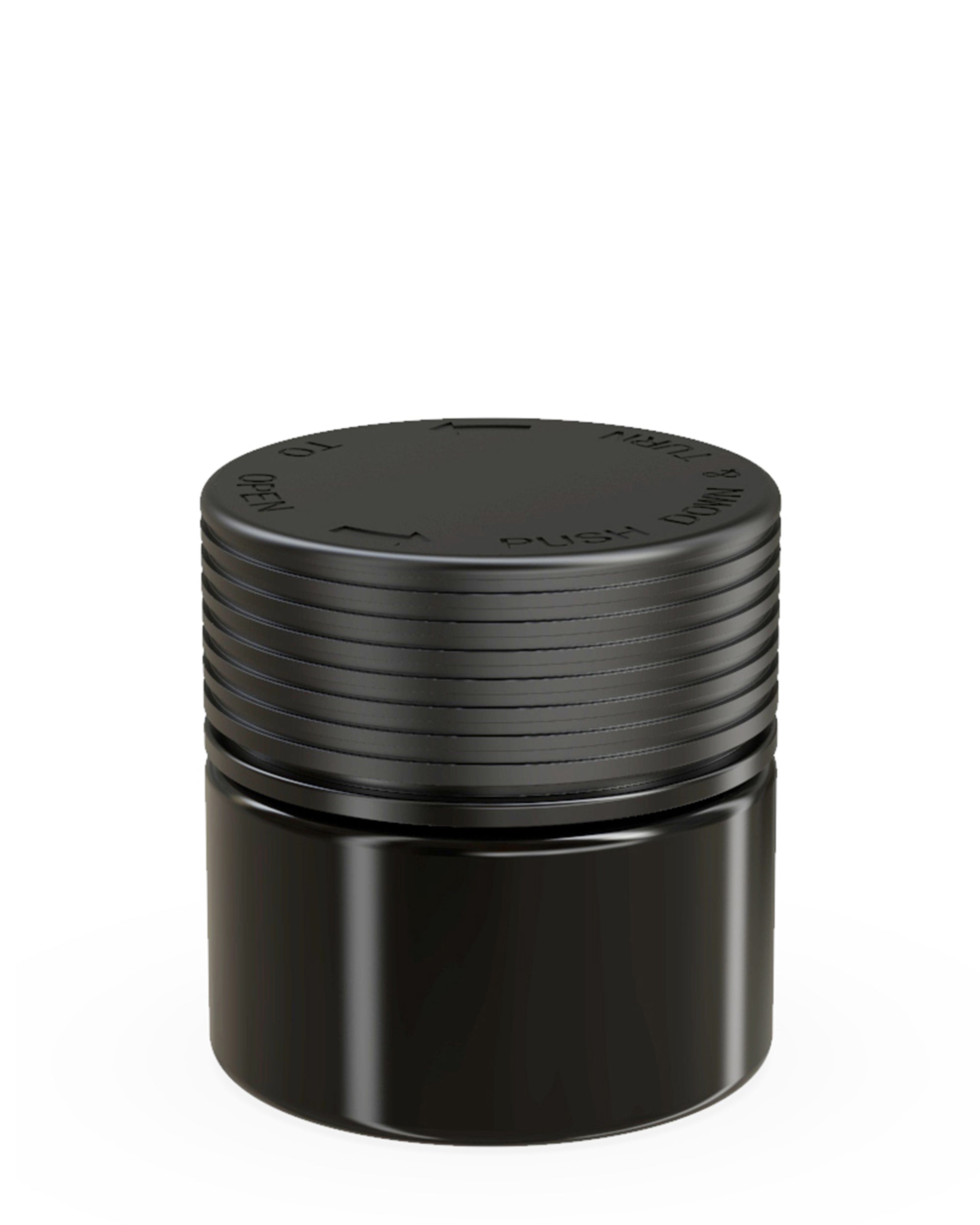 CHUBBY GORILLA | Child Resistant Black Plastic Spiral Jar w/ Black Cap | 55mm - 2oz - 400 Count