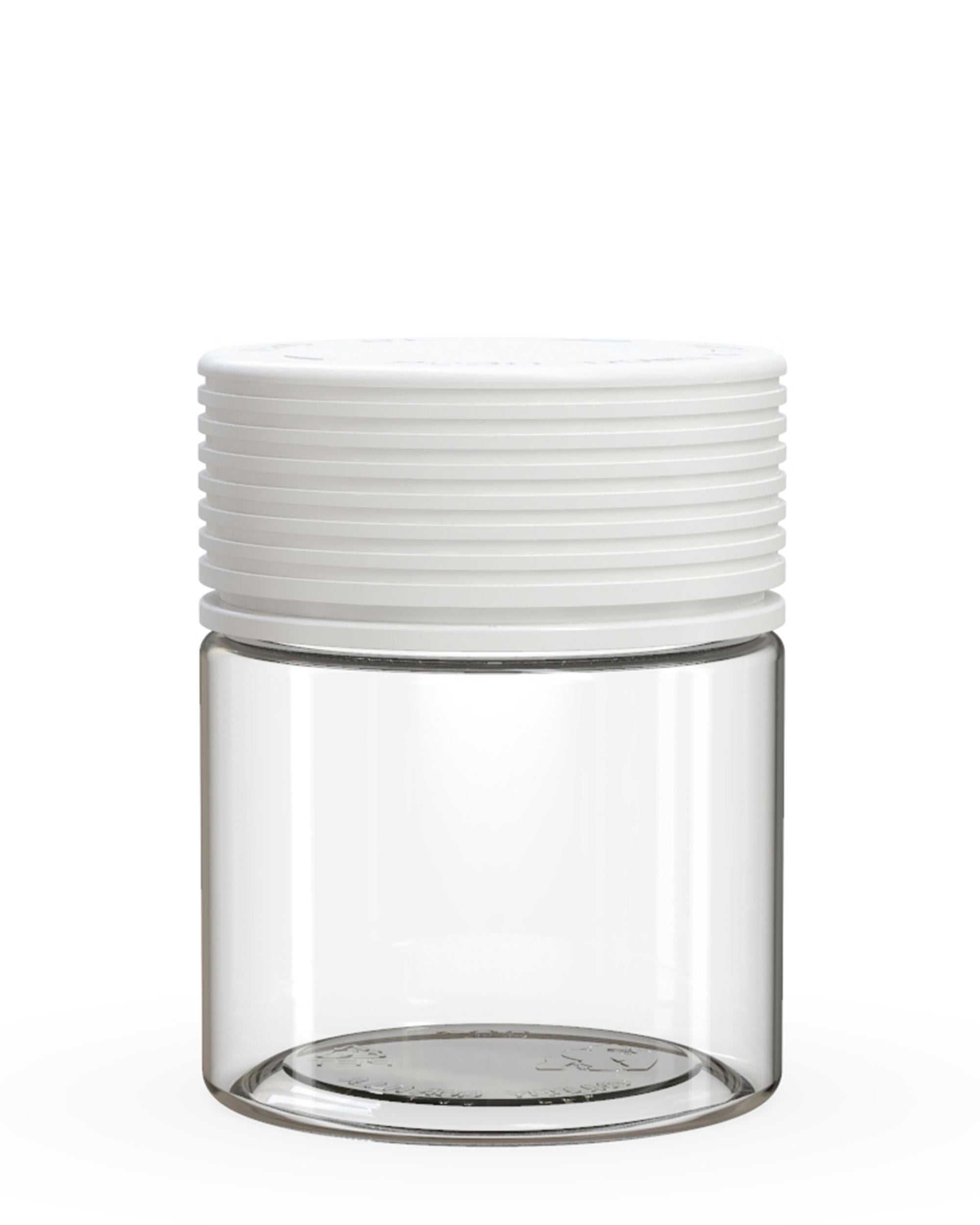 CHUBBY GORILLA | Child Resistant Clear Plastic Spiral Jar w/ White Cap | 55mm - 3oz - 400 Count