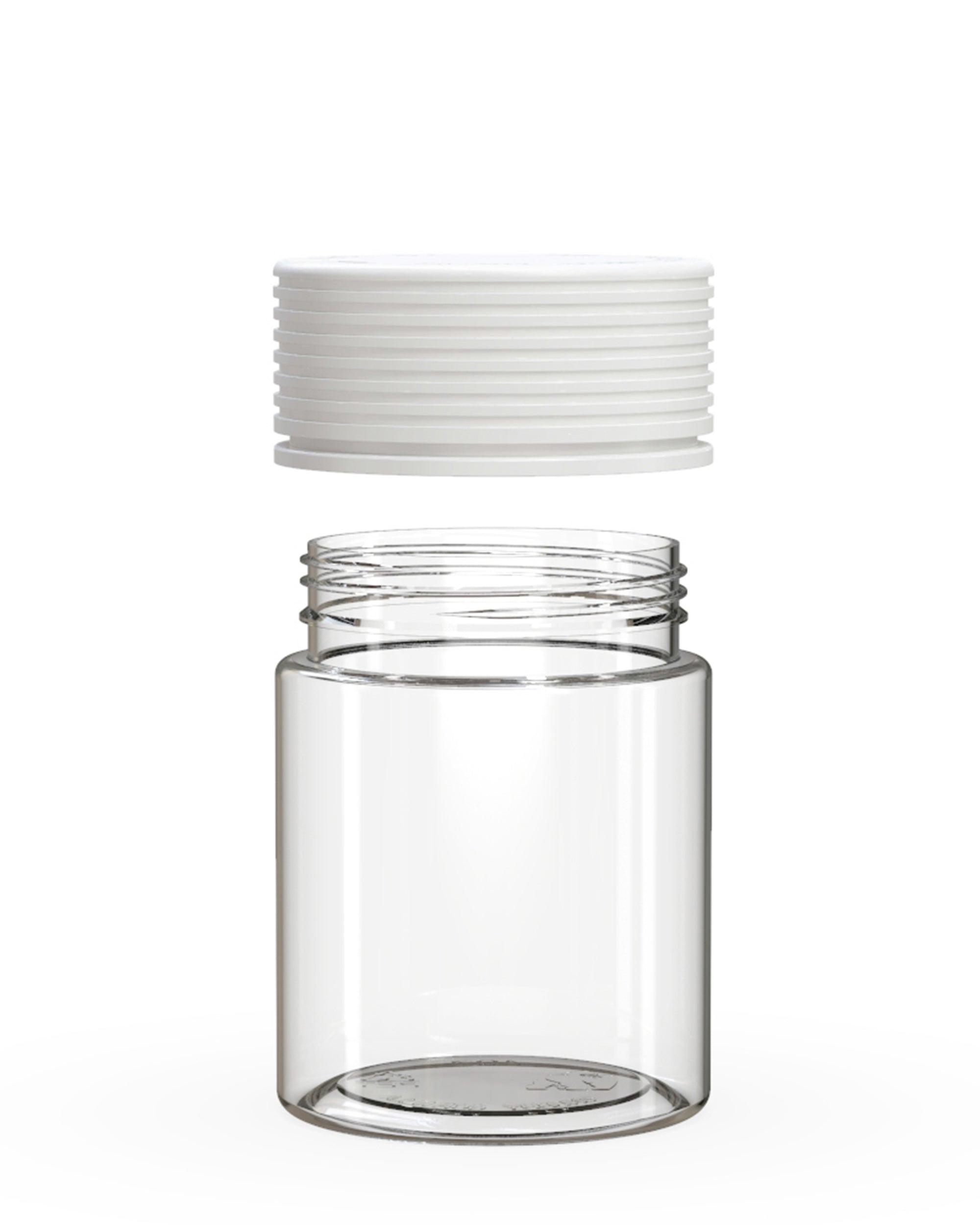 CHUBBY GORILLA | Child Resistant Clear Plastic Spiral Jar w/ White Cap | 55mm - 4oz - 400 Count