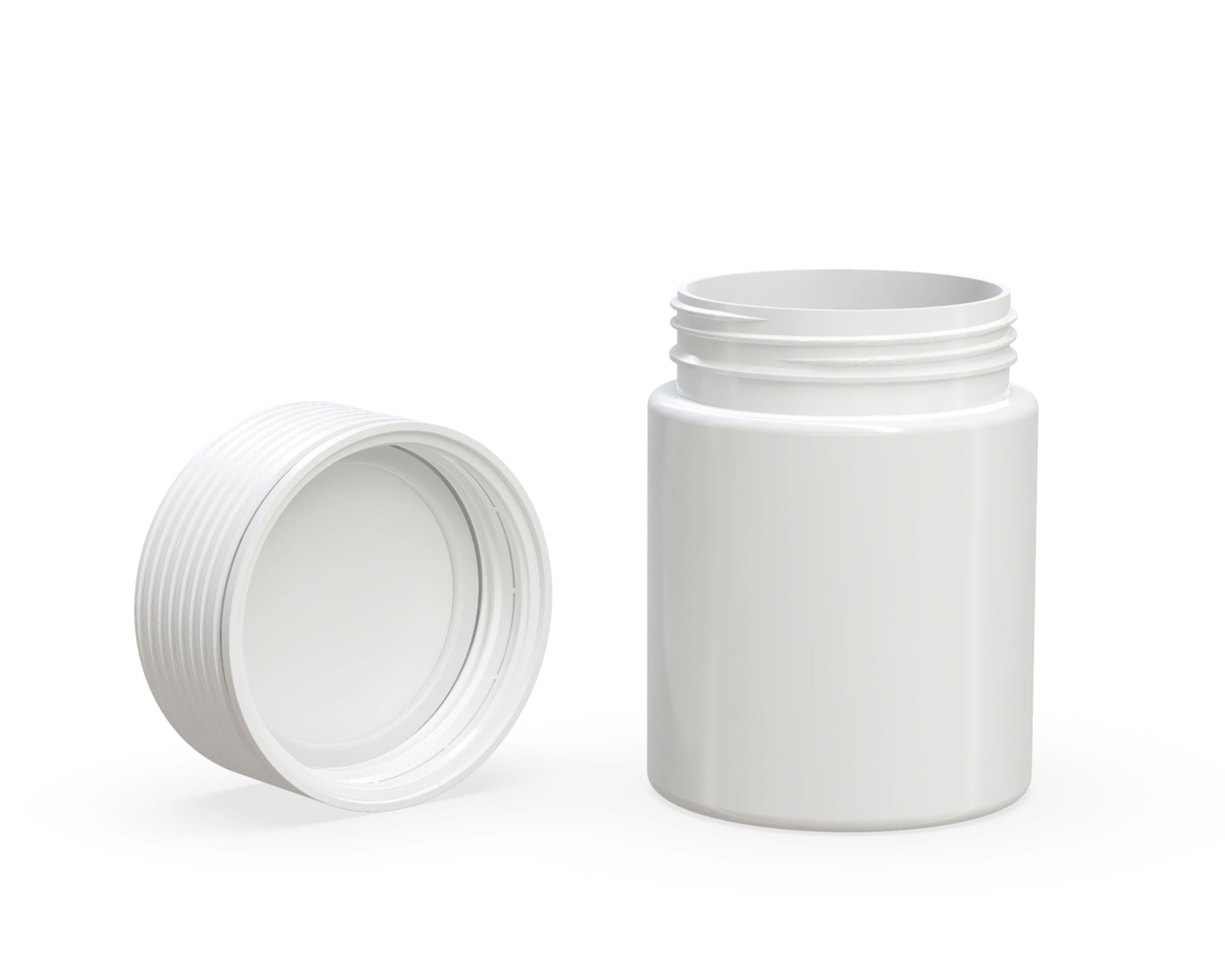 CHUBBY GORILLA | Child Resistant White Plastic Spiral Jar w/ White Cap | 55mm - 4oz - 400 Count