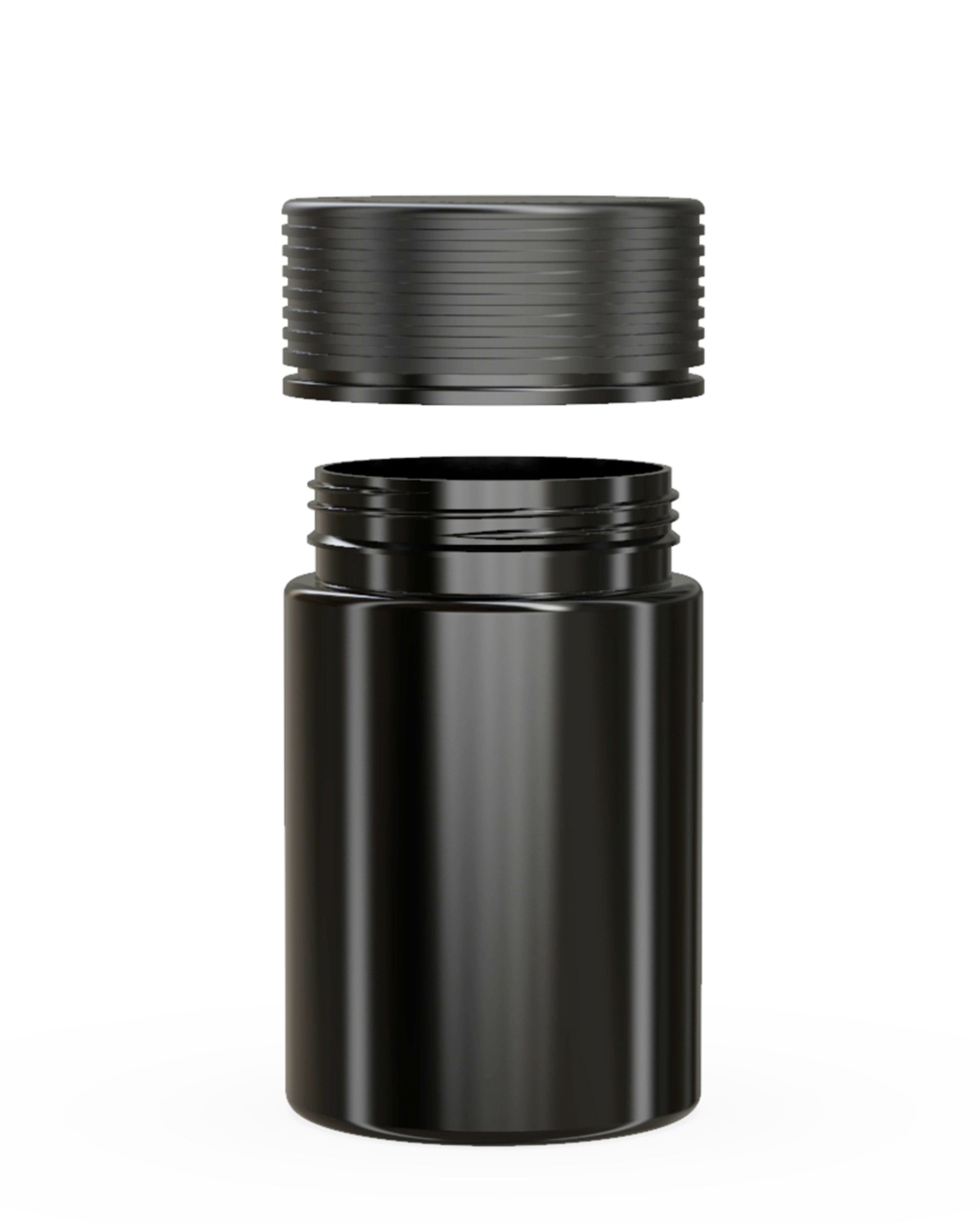 CHUBBY GORILLA | Child Resistant Black Plastic Spiral Jar w/ Black Cap | 55mm - 5oz - 300 Count