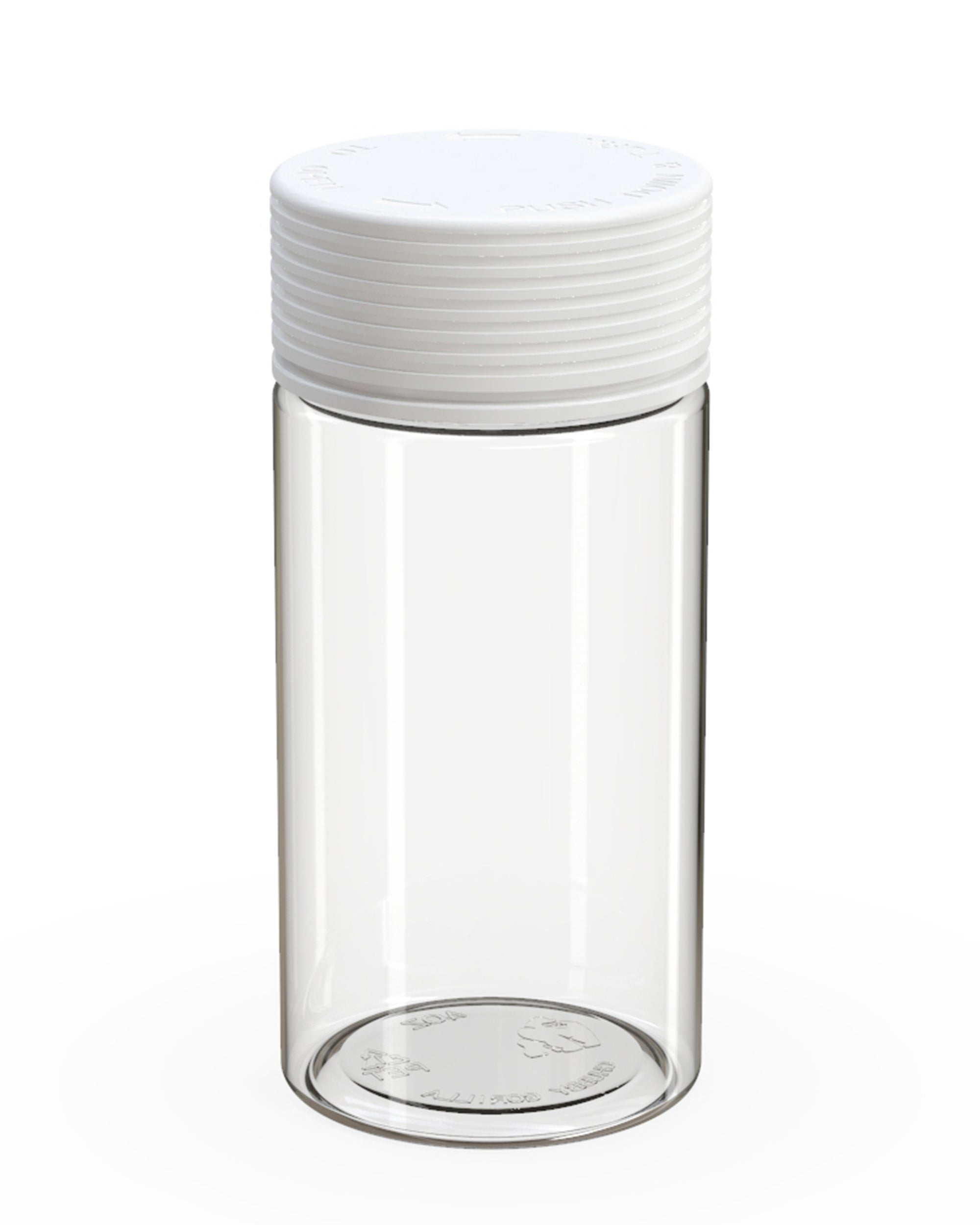 6oz Chubby Gorilla Spiral Clear Plastic Jars with White Cap