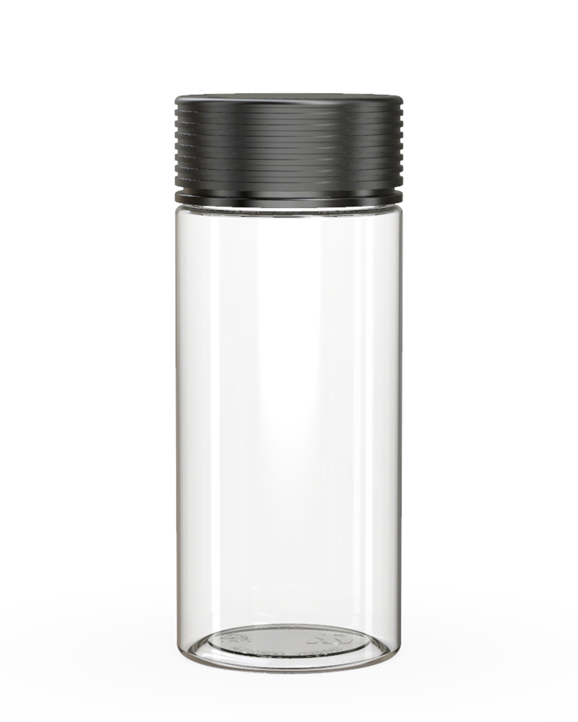 CHUBBY GORILLA | Child Resistant Clear Plastic Spiral Jar w/ Black Cap | 55mm - 8oz - 200 Count