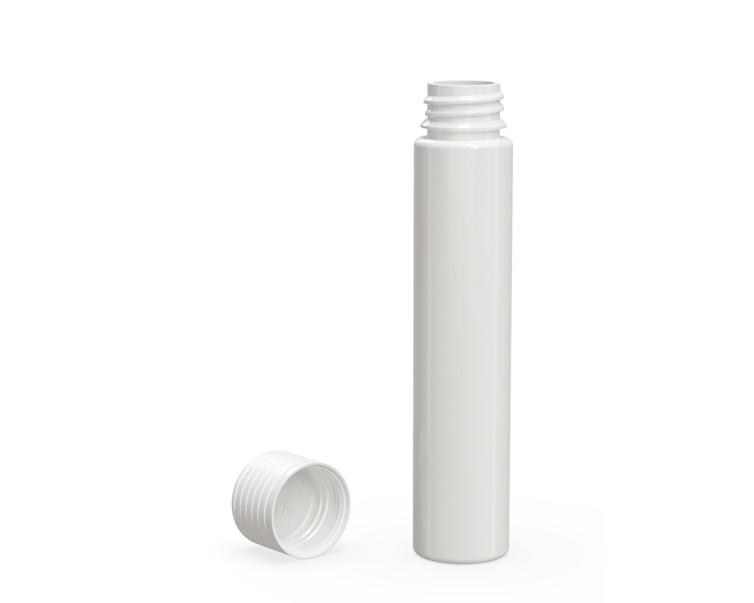 CHUBBY GORILLA | Child Resistant White Plastic Spiral Pre-Roll Tubes w/ White Cap | 25mm - 115mm - 200 Count