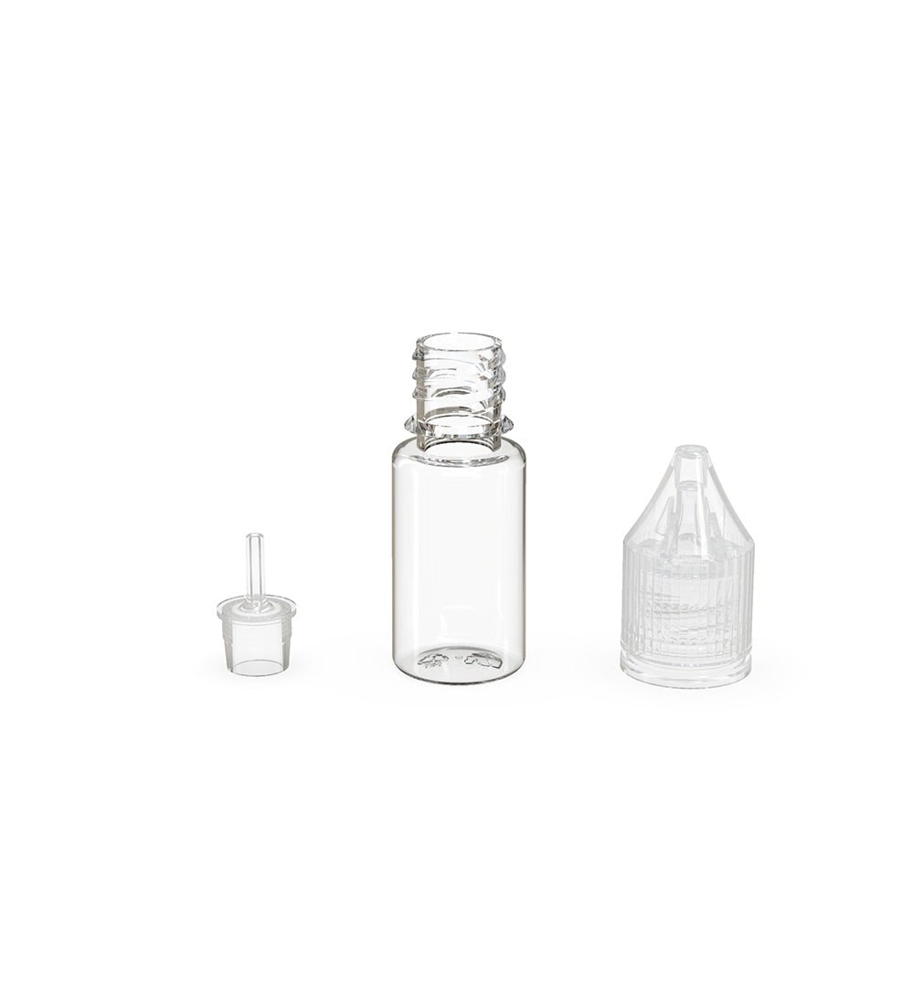 10mL Chubby Gorilla CR Clear Dropper Bottles w/ Clear Lid